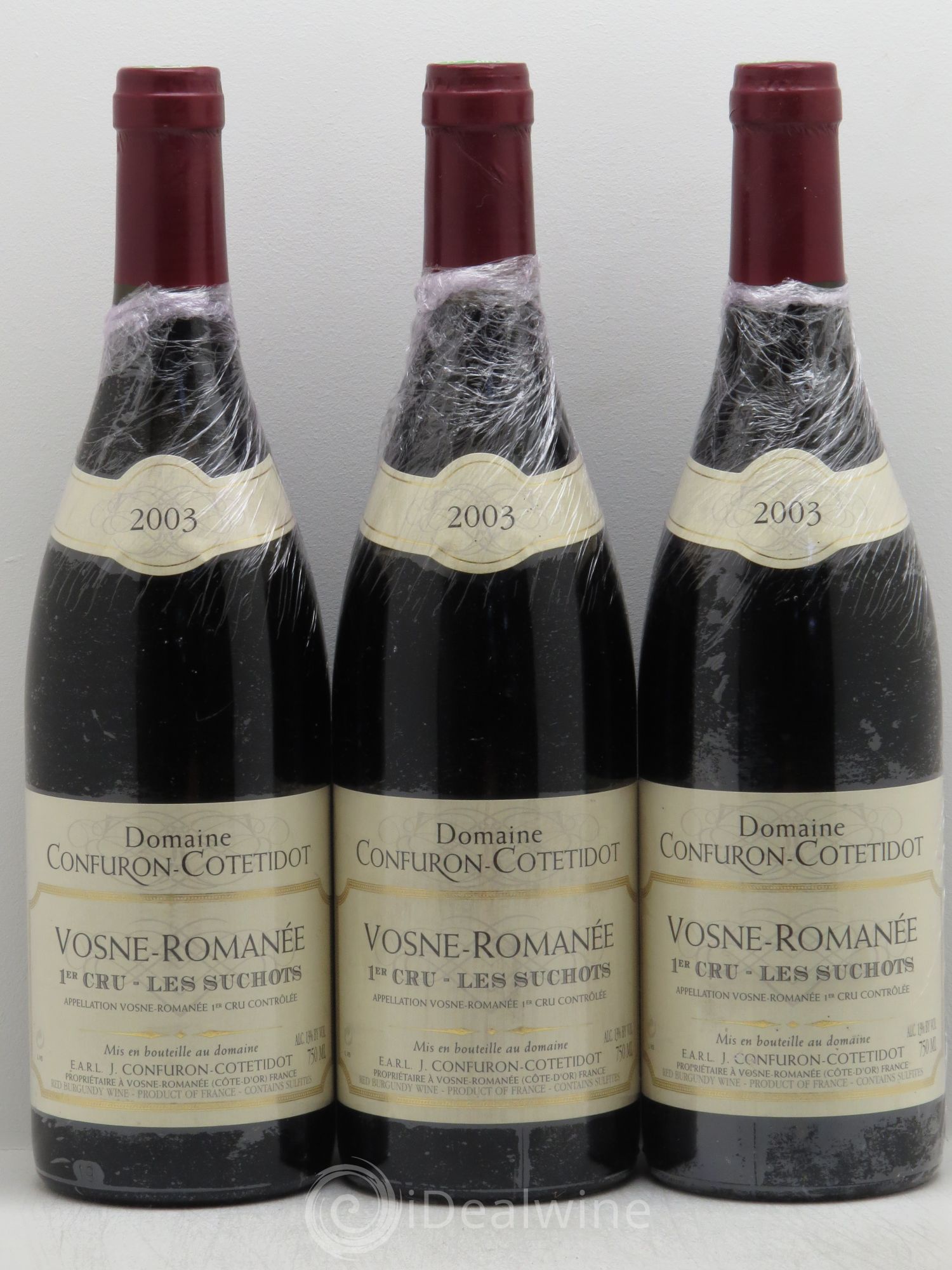 Vosne-Romanée 1er Cru Les Suchots Confuron-Cotetidot 2003 - Lot de 3 bouteilles - 0