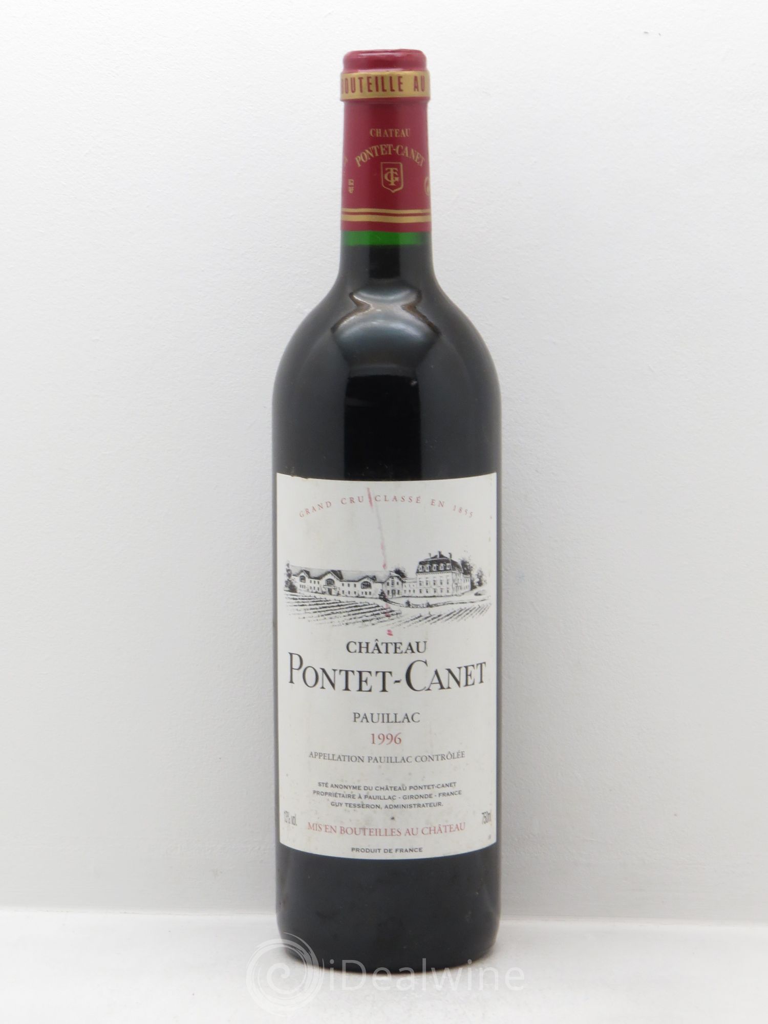 Château Pontet Canet 5ème Grand Cru Classé 1996 - Lot de 1 bouteille - 0