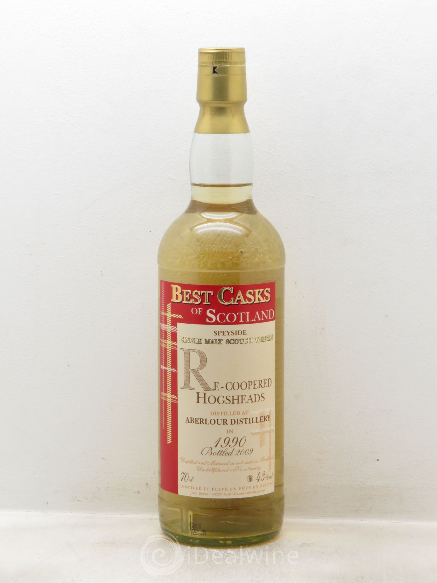 Whisky Jean Boyer Best Cask Aberlour Ecosse Speyside 43° 1990 - Posten von 1 Flasche - 0