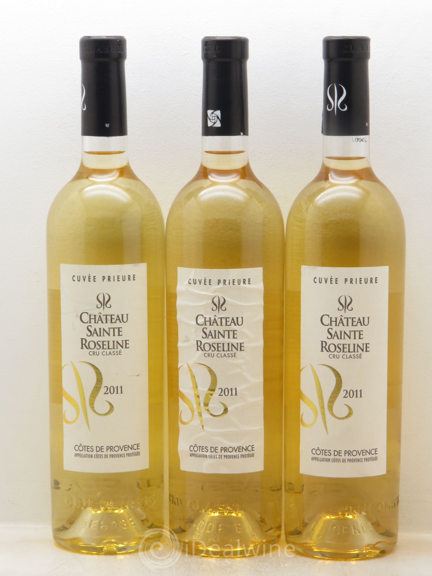 Côtes de Provence Château Sainte Roseline le Prieuré (sans prix de réserve - no reserve) 2011 - Posten von 3 Flaschen - 0