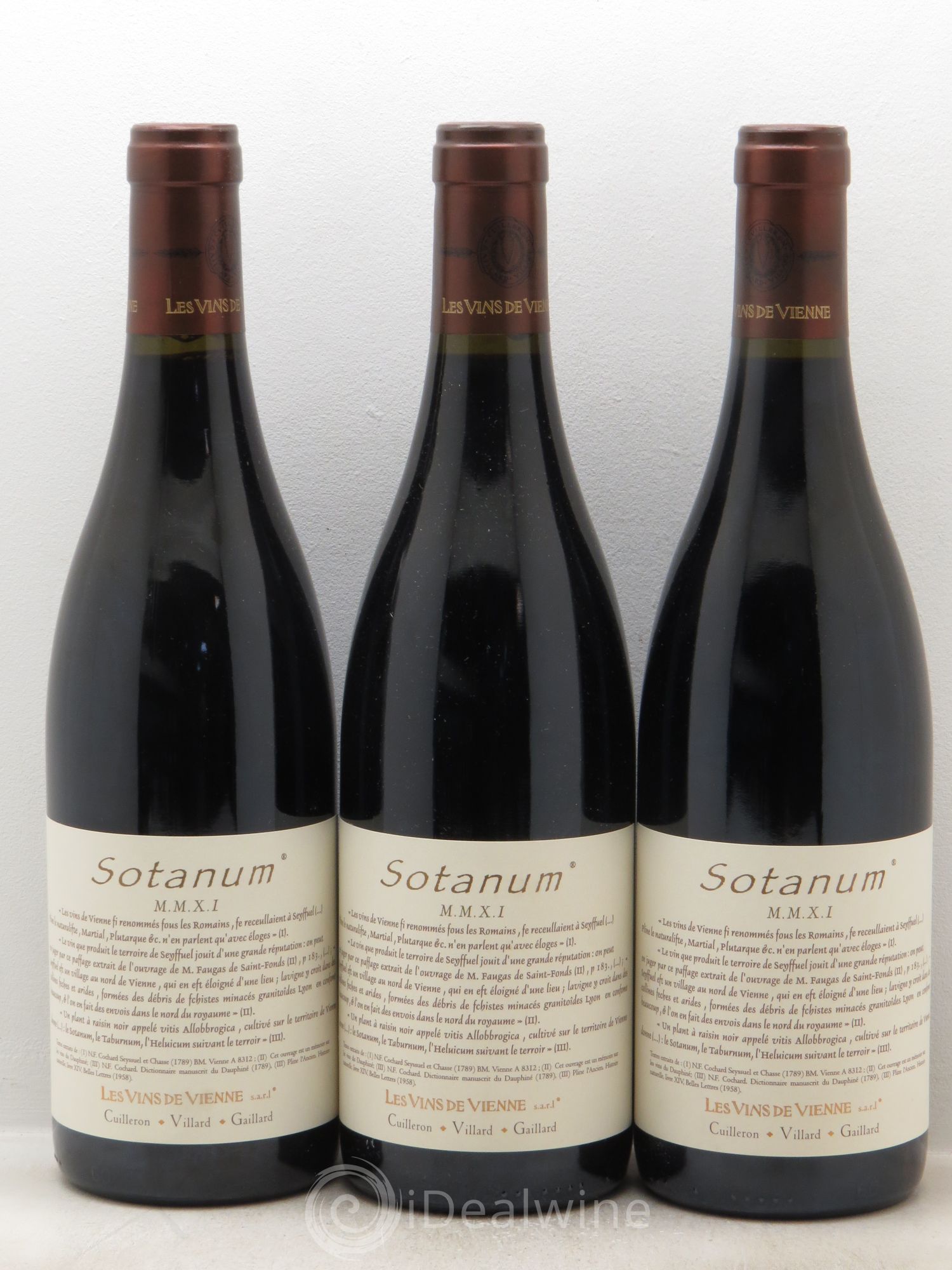 Vin de France "les Vins de Vienne" Cuvée Sotanum 2011 - Posten von 3 Flaschen - 0