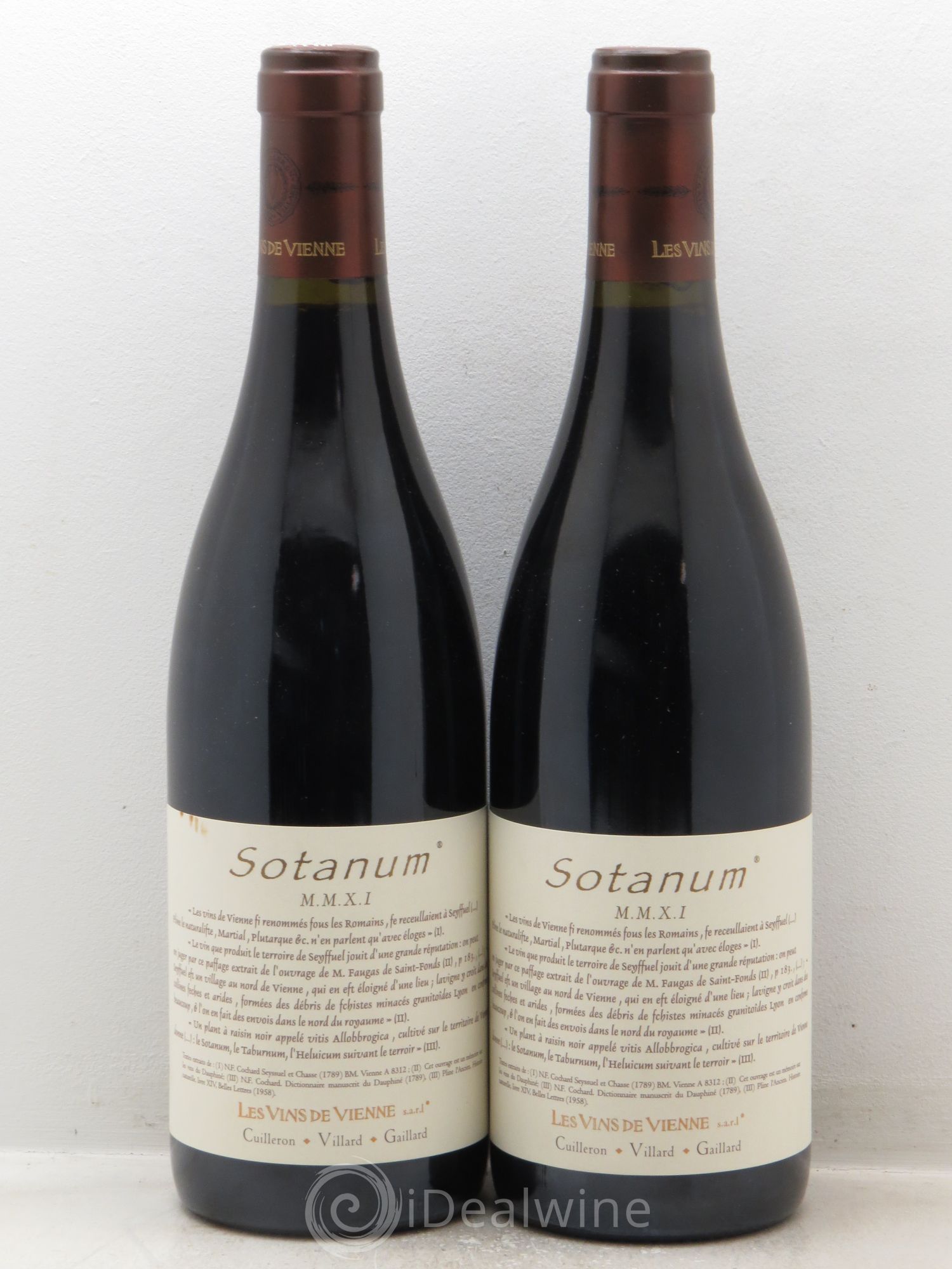 Vin de France "les Vins de Vienne" Cuvée Sotanum 2011 - Posten von 2 Flaschen - 0