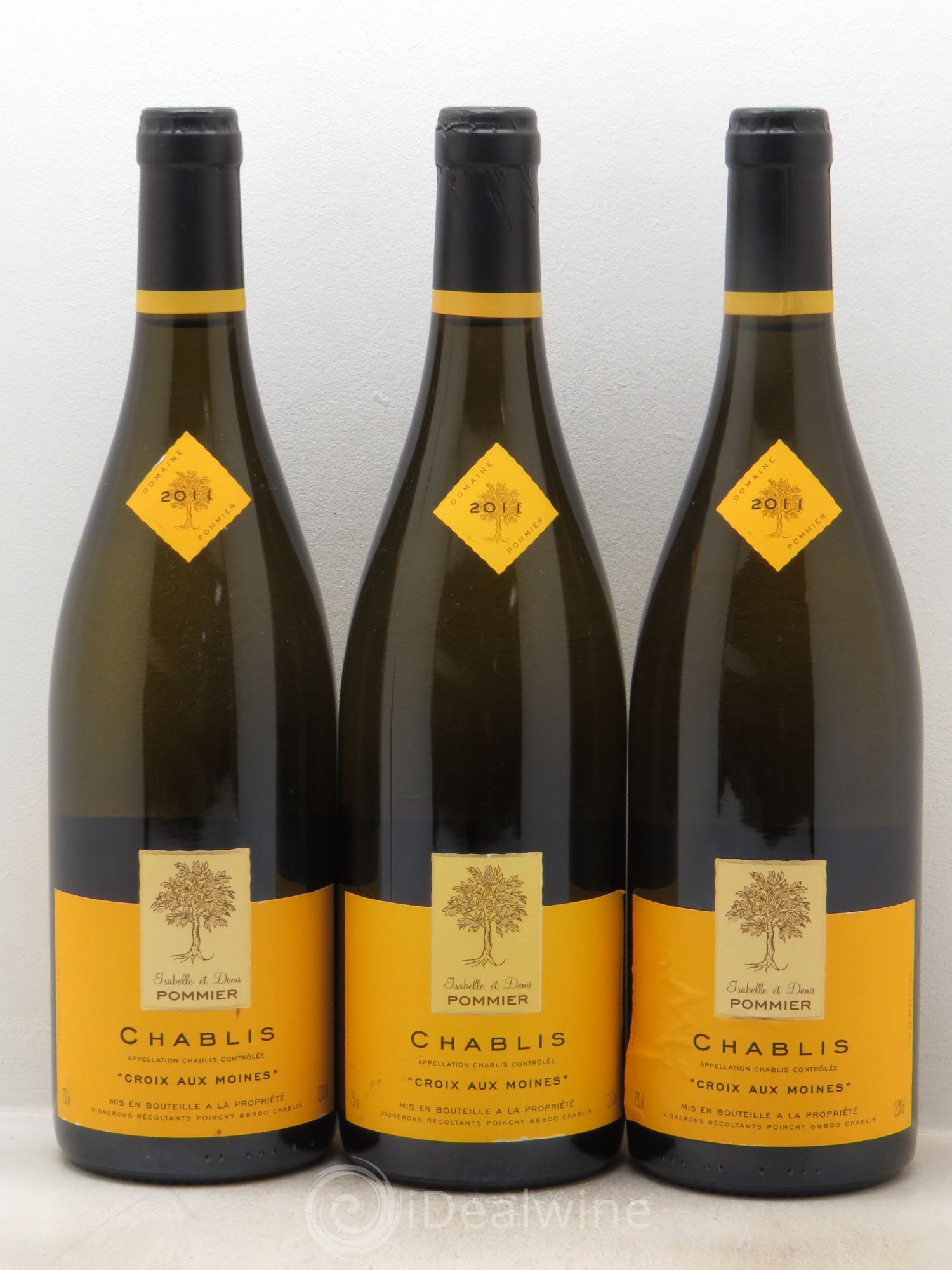 Chablis Croix aux Moines D.Pommier 2011 - Posten von 3 Flaschen - 0