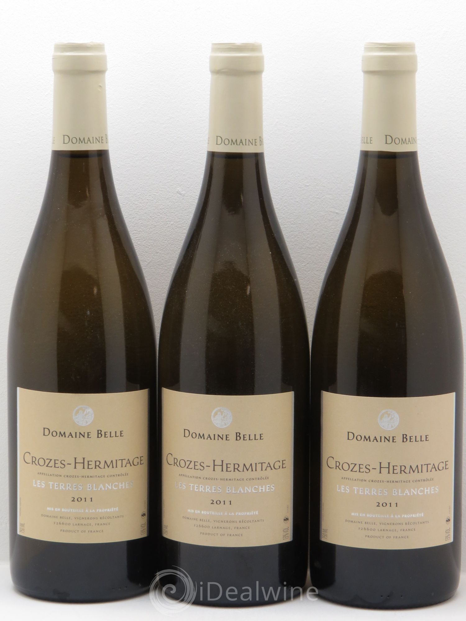 Crozes-Hermitage les Terres Blanches Domaine Belle 2011 - Posten von 3 Flaschen - 0