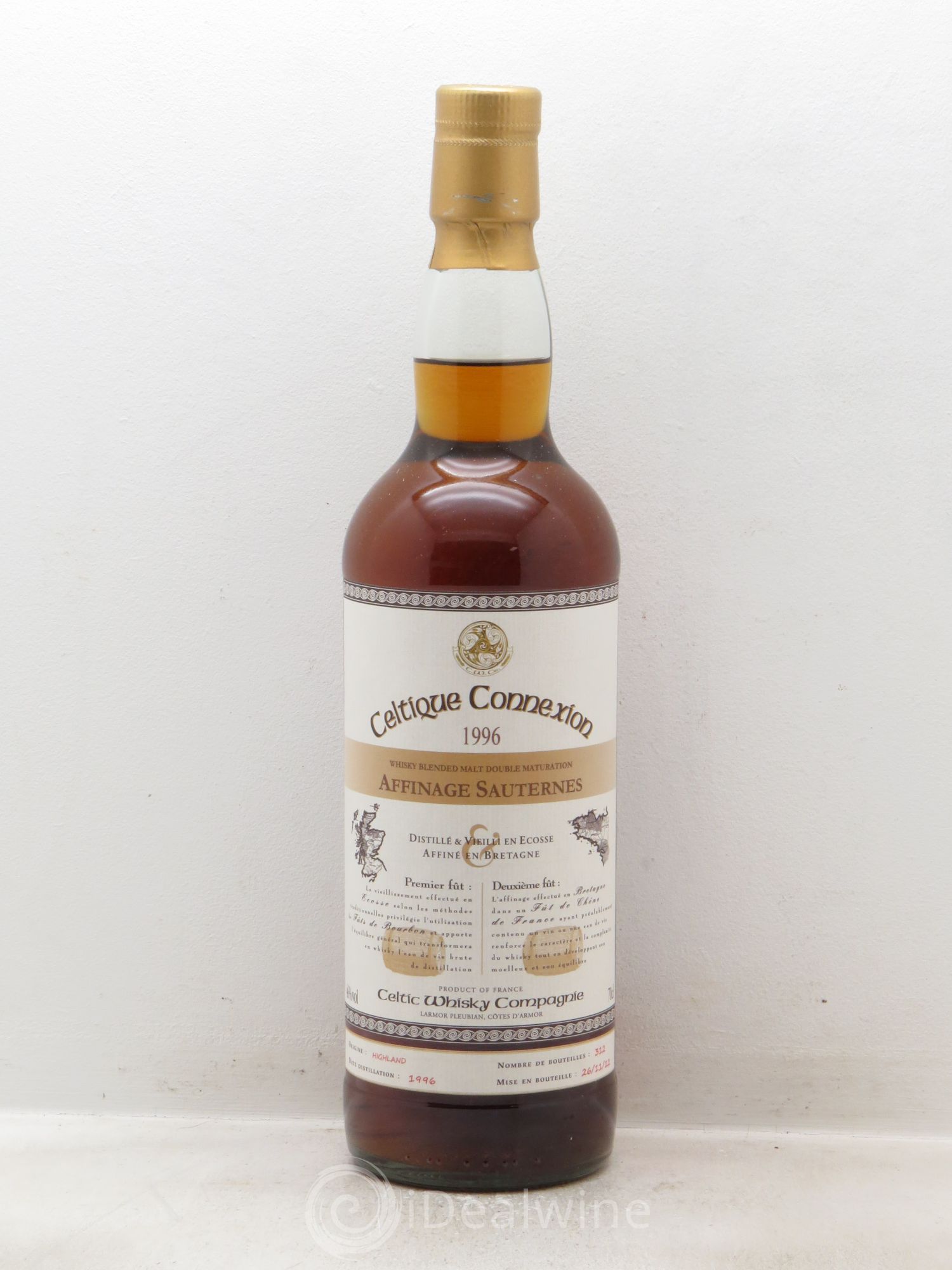 Whisky Celtic Connexion Sauternes Highland 46°(Mis en bouteille en 2012) 1996 - Posten von 1 Flasche - 0