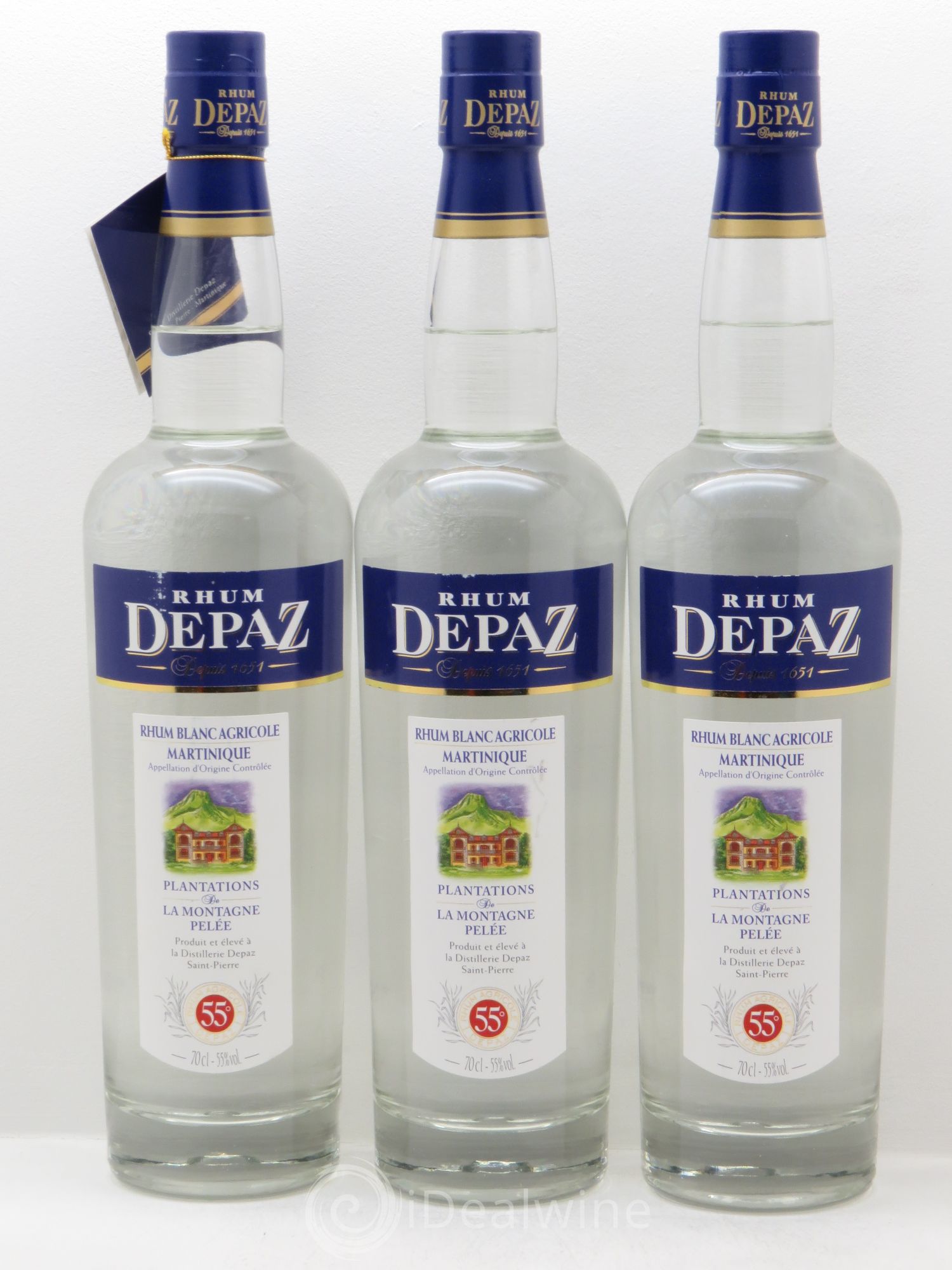 Rhum Depaz Cuvée de la Montagne 55° - Lotto di 3 bottiglie - 0