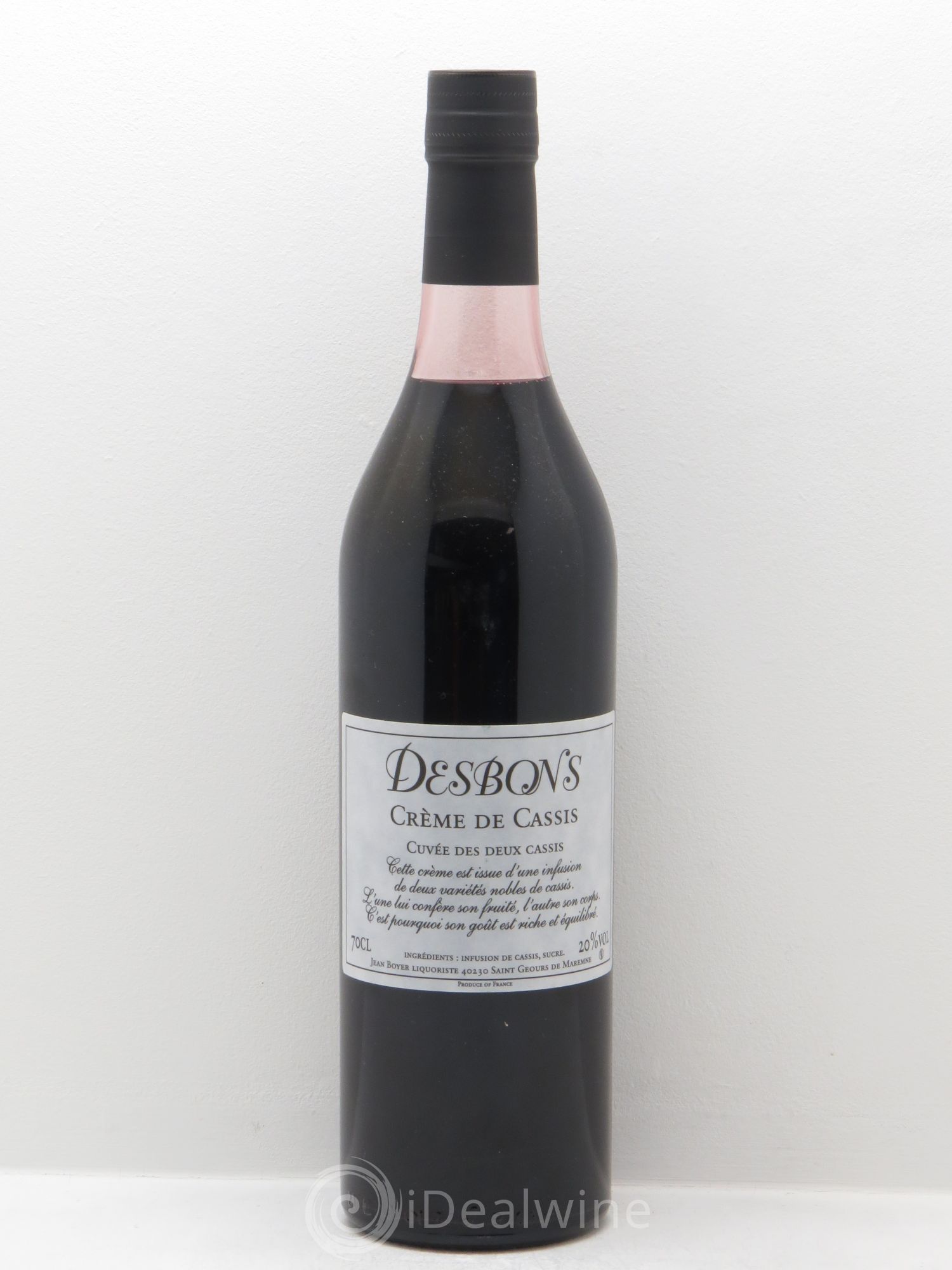 Alcools divers Crème de Cassis Desbons 20° (sans prix de réserve - no reserve) - Posten von 1 Flasche - 0