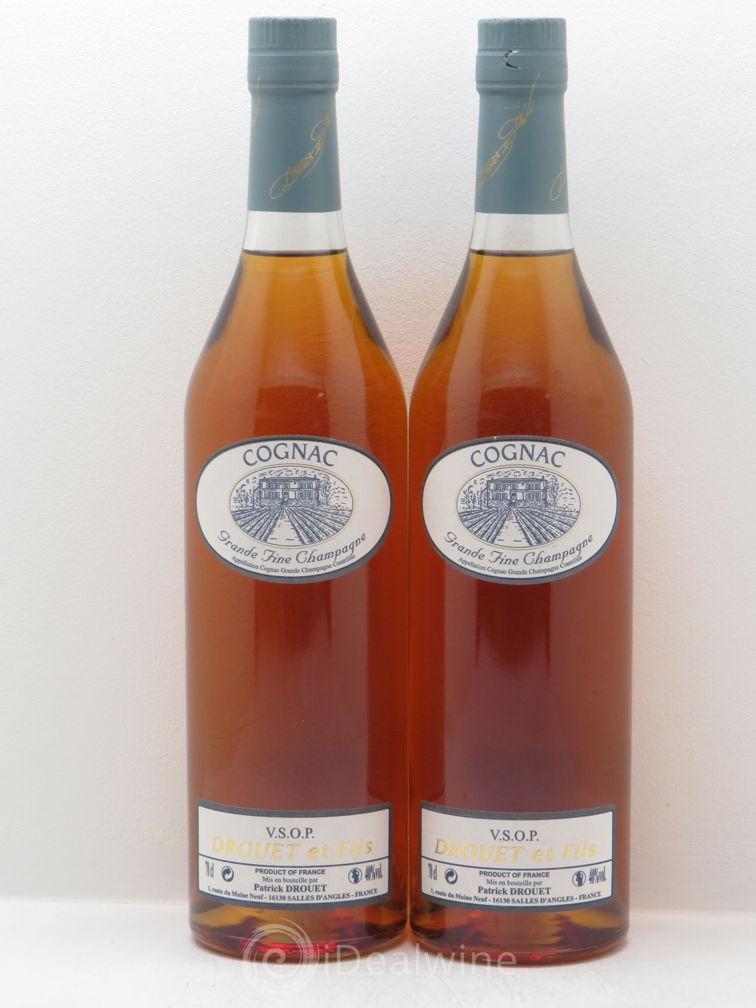 Cognac Grande Champagne VSOP Drouet & Fils 40° - Posten von 2 Flaschen - 0