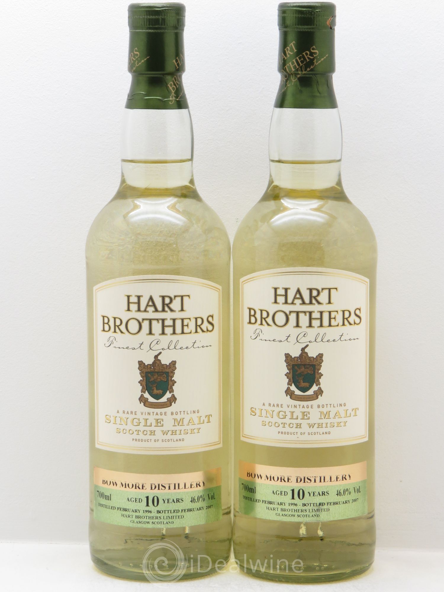 Whisky Hart Brothers Bowmore 10 ans Single Malt - Posten von 2 Flaschen - 0