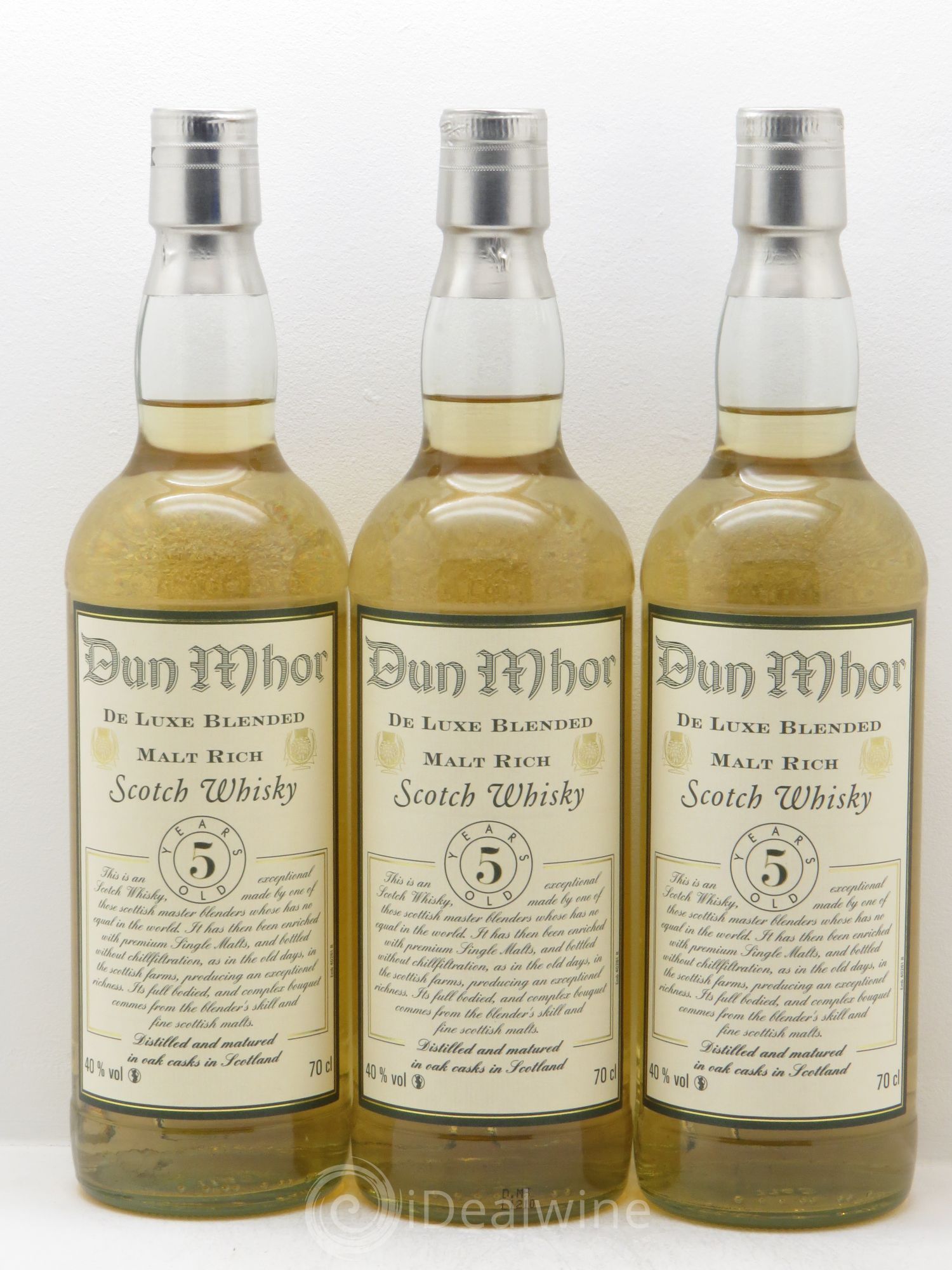 Whisky Dun Mhor 5 ans De Luxe Blended - Posten von 3 Flaschen - 0