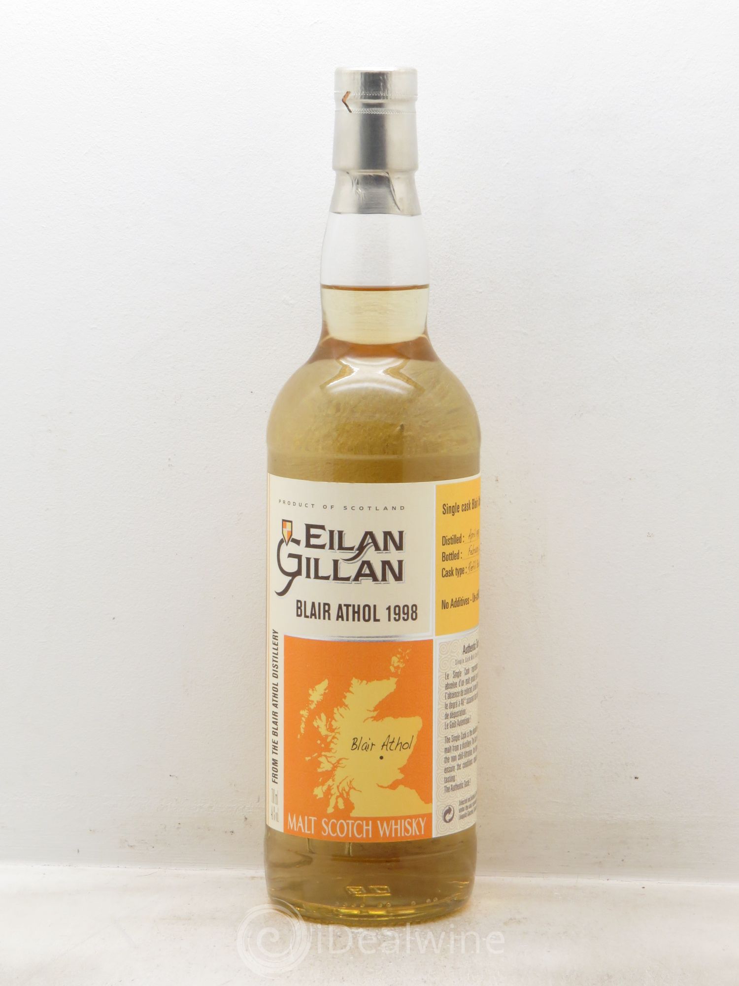 Whisky Eilan Gillan Blair Athol Ecosse 46° 1998 - Posten von 1 Flasche - 0