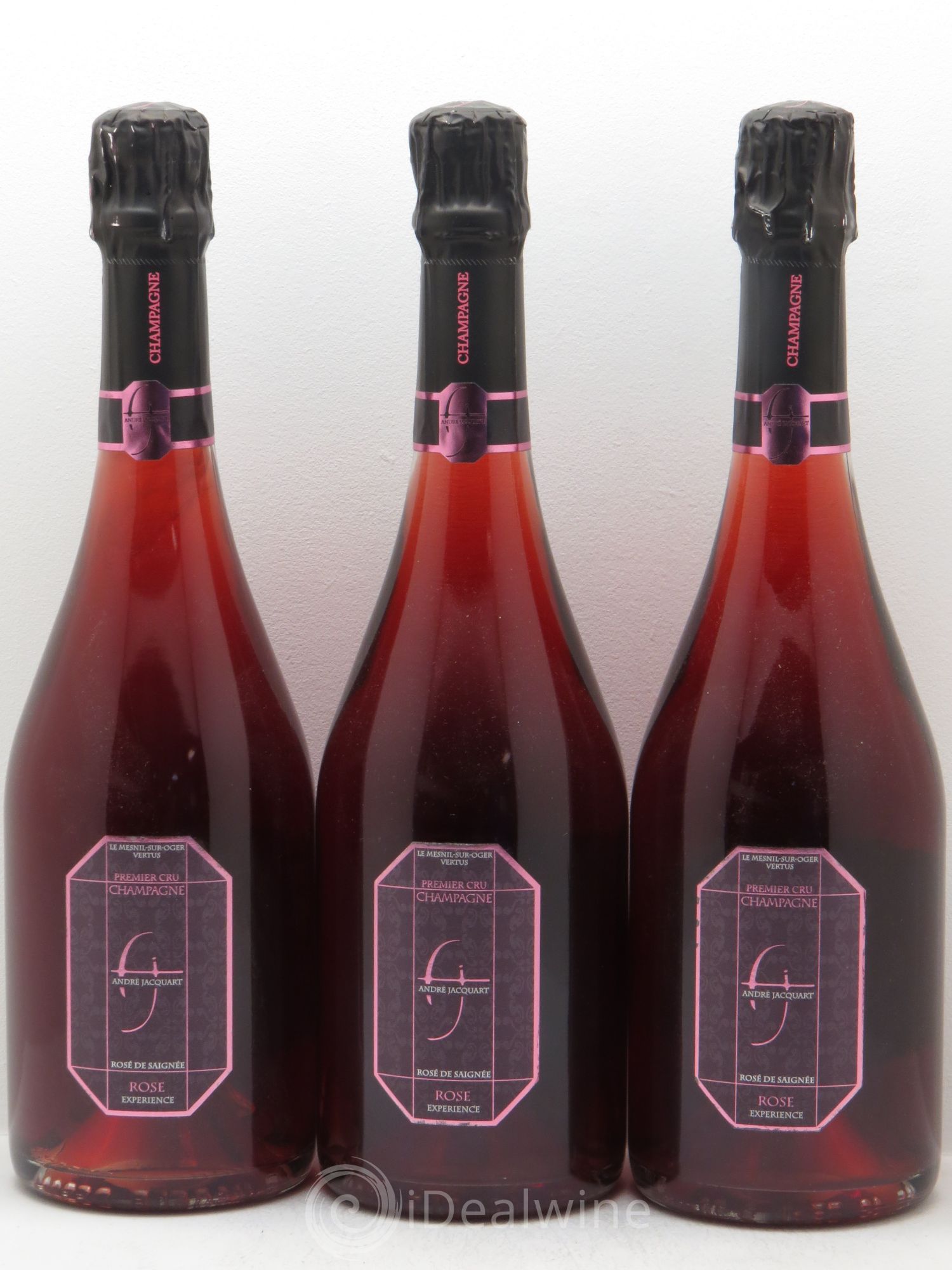 Champagne - Domaine André Jacquart Rosé Experience (sans prix de réserve - no reserve) - Lot of 3 bottles - 0
