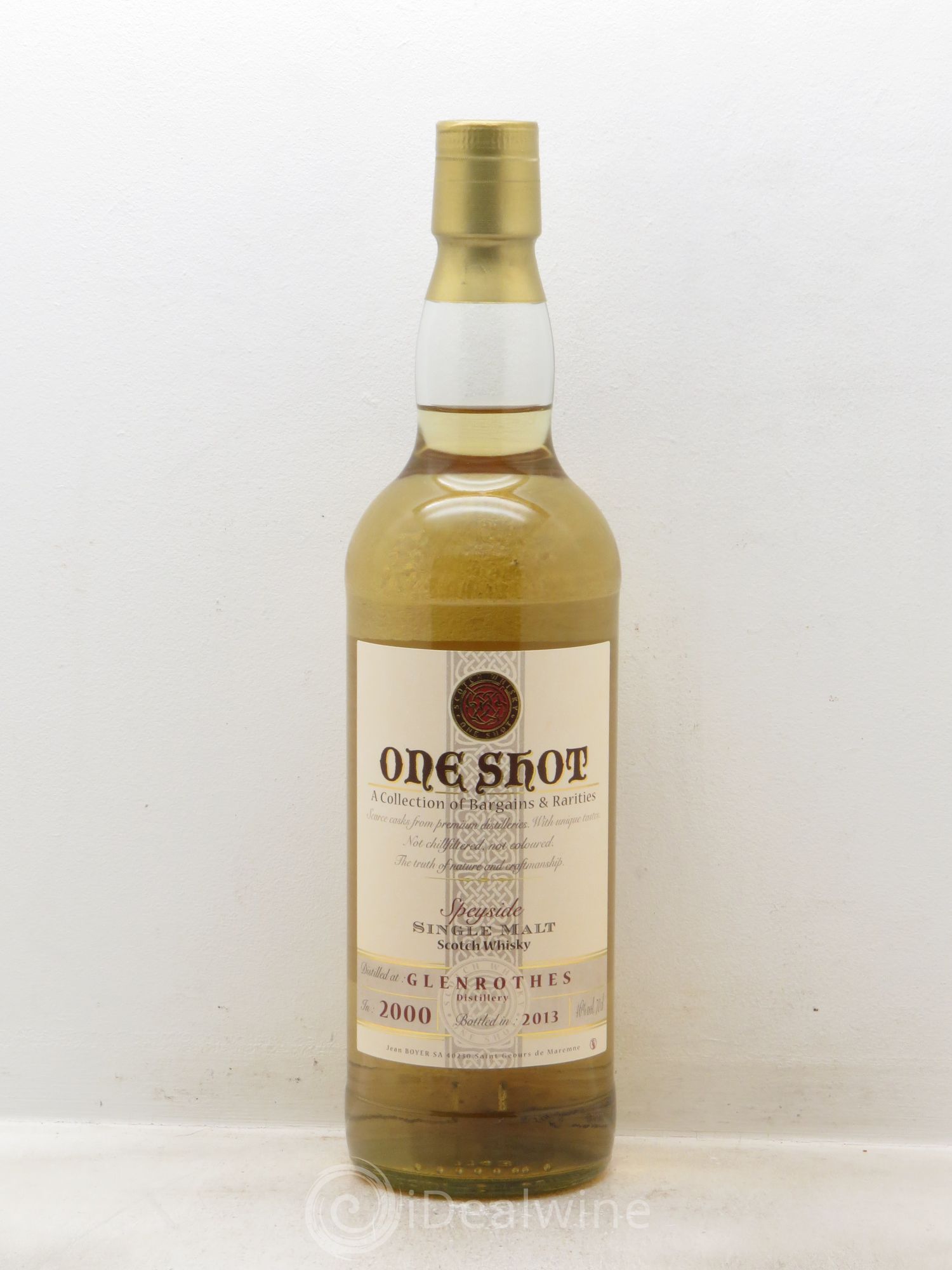 Whisky Jean Boyer One Shot Glenrothies Speyside 46° (sans prix de réserve) 2002 - Posten von 1 Flasche - 0