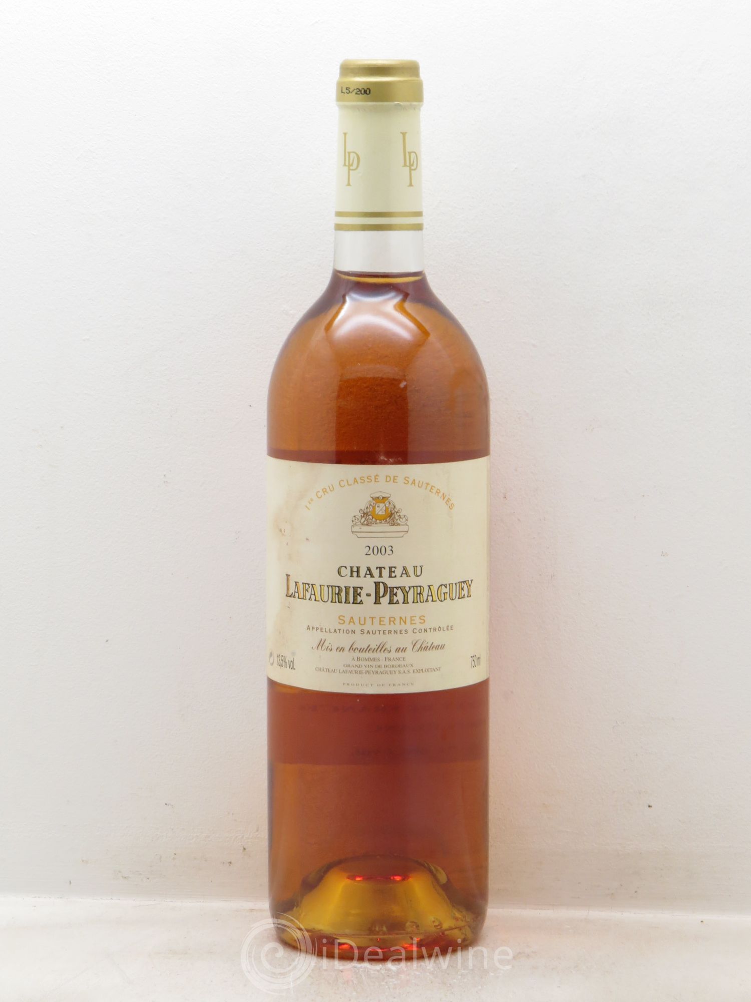 Château Lafaurie-Peyraguey 1er Grand Cru Classé 2003 - Lotto di 1 bottiglia - 0