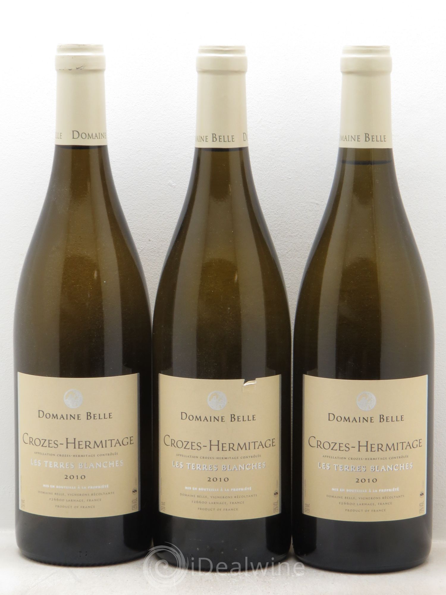 Crozes-Hermitage Domaine Belle les Terres Blanches 2010 - Posten von 3 Flaschen - 0