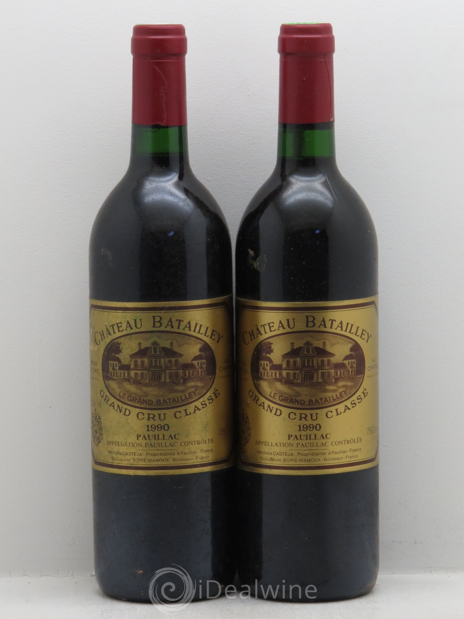 Château Batailley 5ème Grand Cru Classé 1990 - Lot de 2 bouteilles - 0