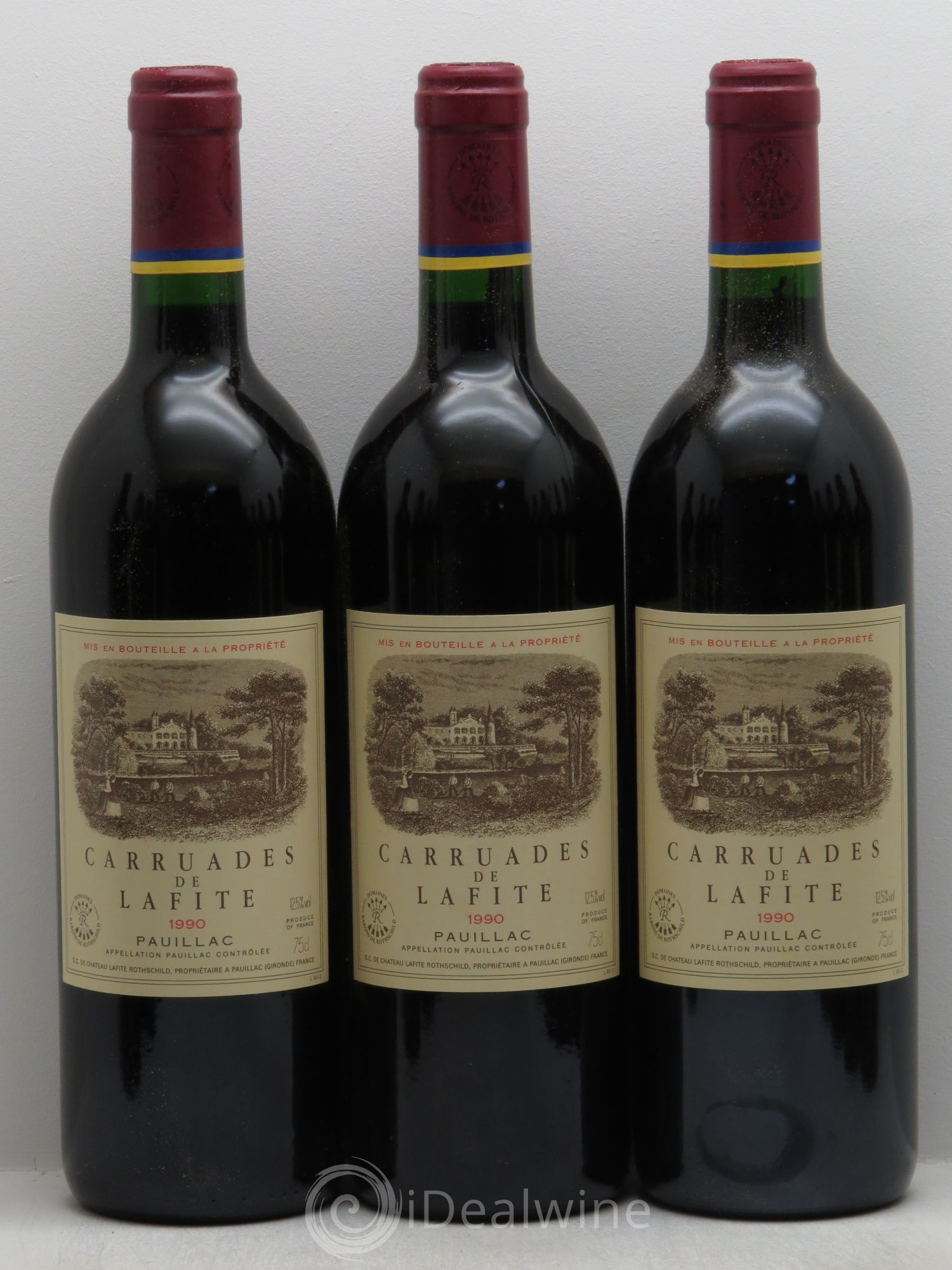Carruades de Lafite Rothschild Second Vin 1990 - Lot de 12 bouteilles - 1