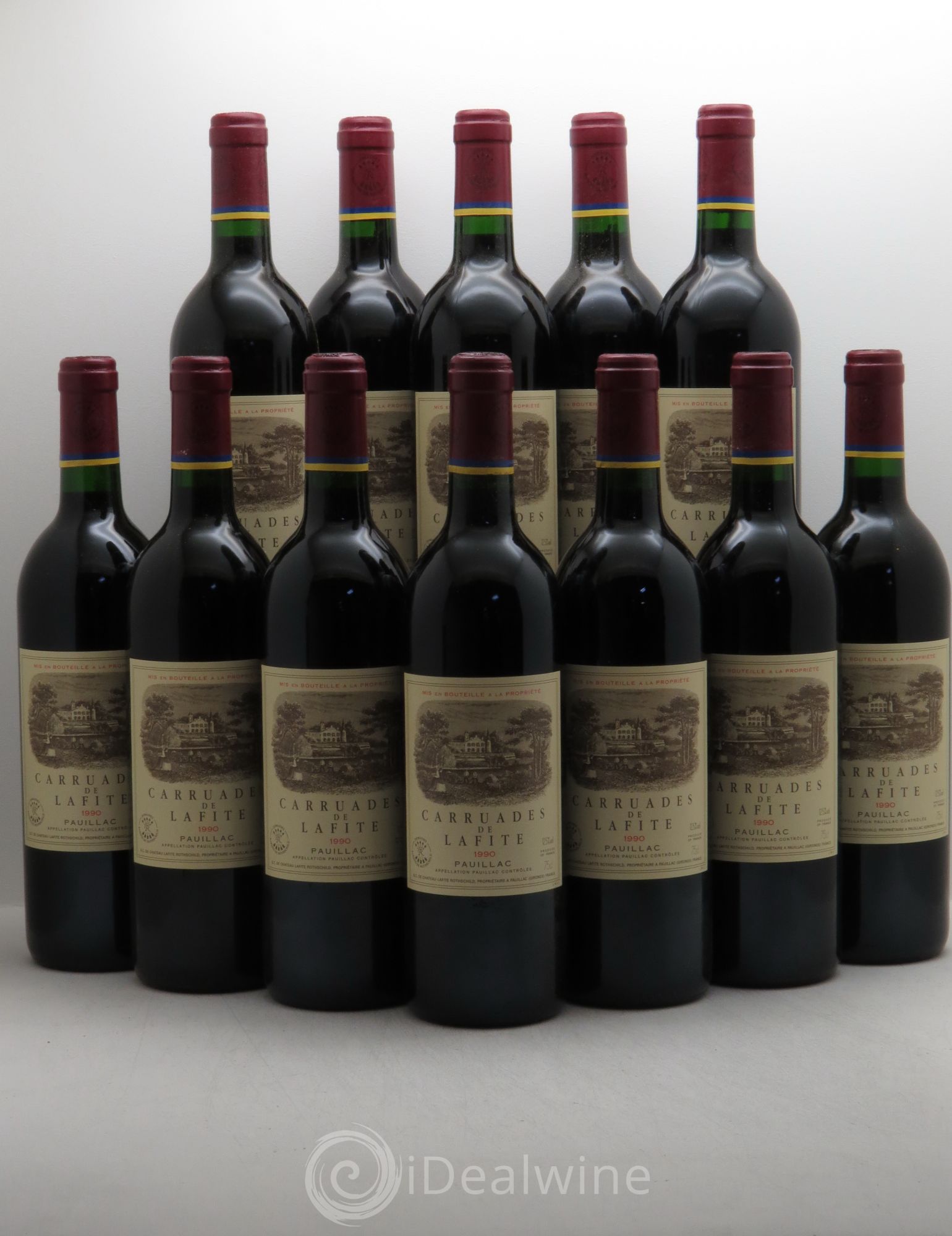 Carruades de Lafite Rothschild Second Vin 1990 - Lot de 12 bouteilles - 0