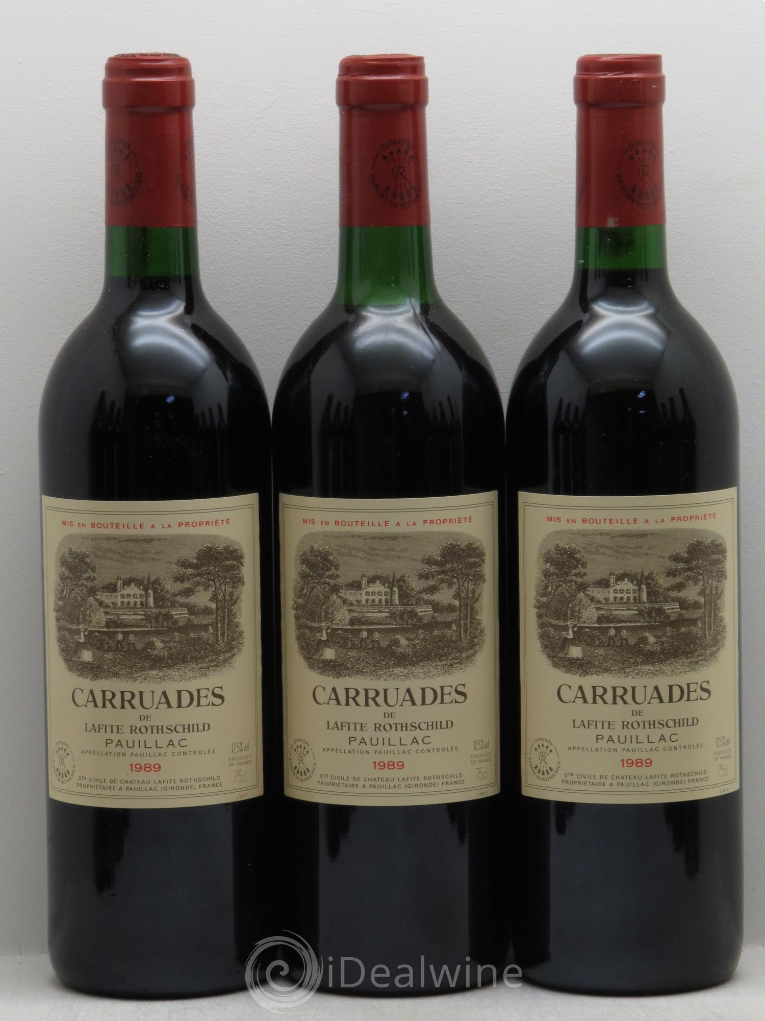 Carruades de Lafite Rothschild Second Vin 1989 - Lot de 12 bouteilles - 1