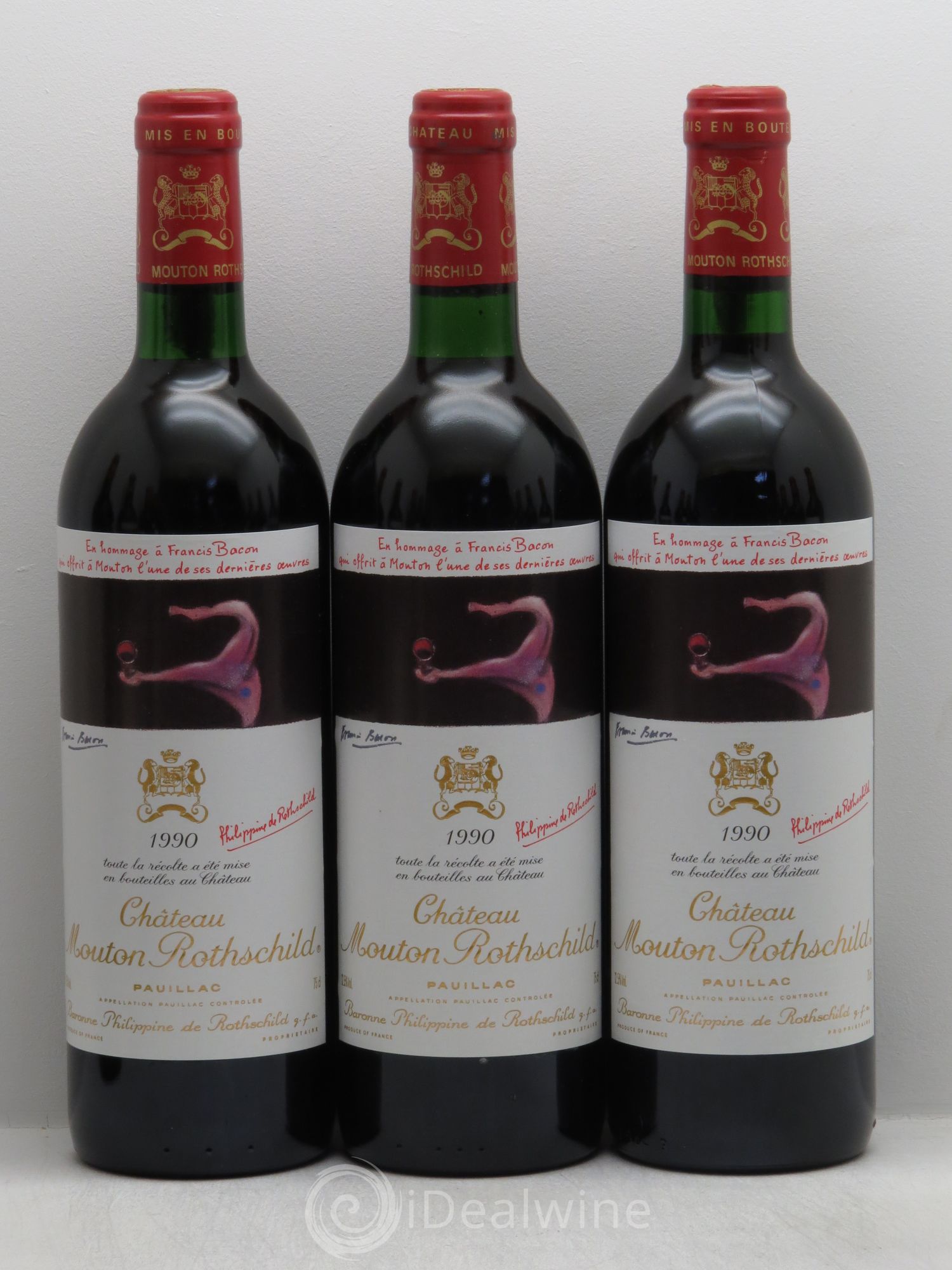 Château Mouton Rothschild 1er Grand Cru Classé 1990 - Lot de 12 bouteilles - 1