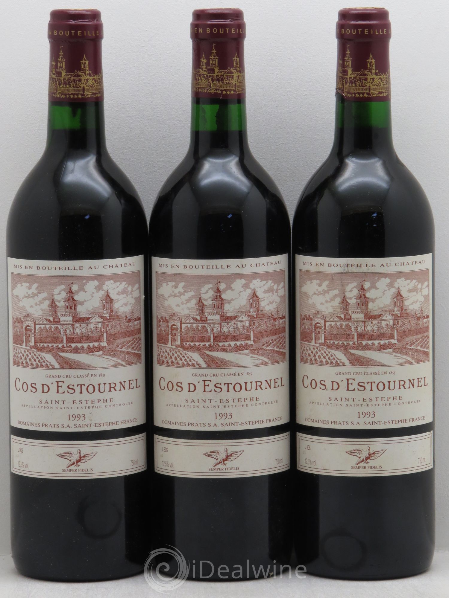 Cos d'Estournel 2ème Grand Cru Classé 1993 - Lot de 3 bouteilles - 0
