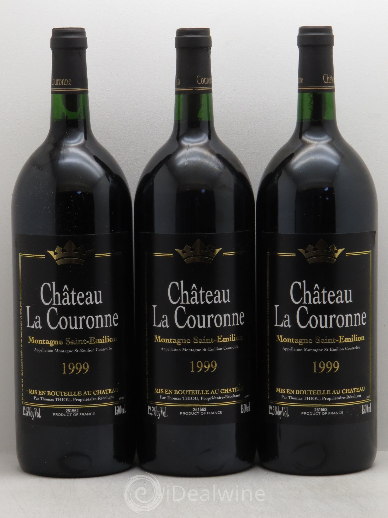 Château la Couronne 1999 - Lot de 3 magnums - 0