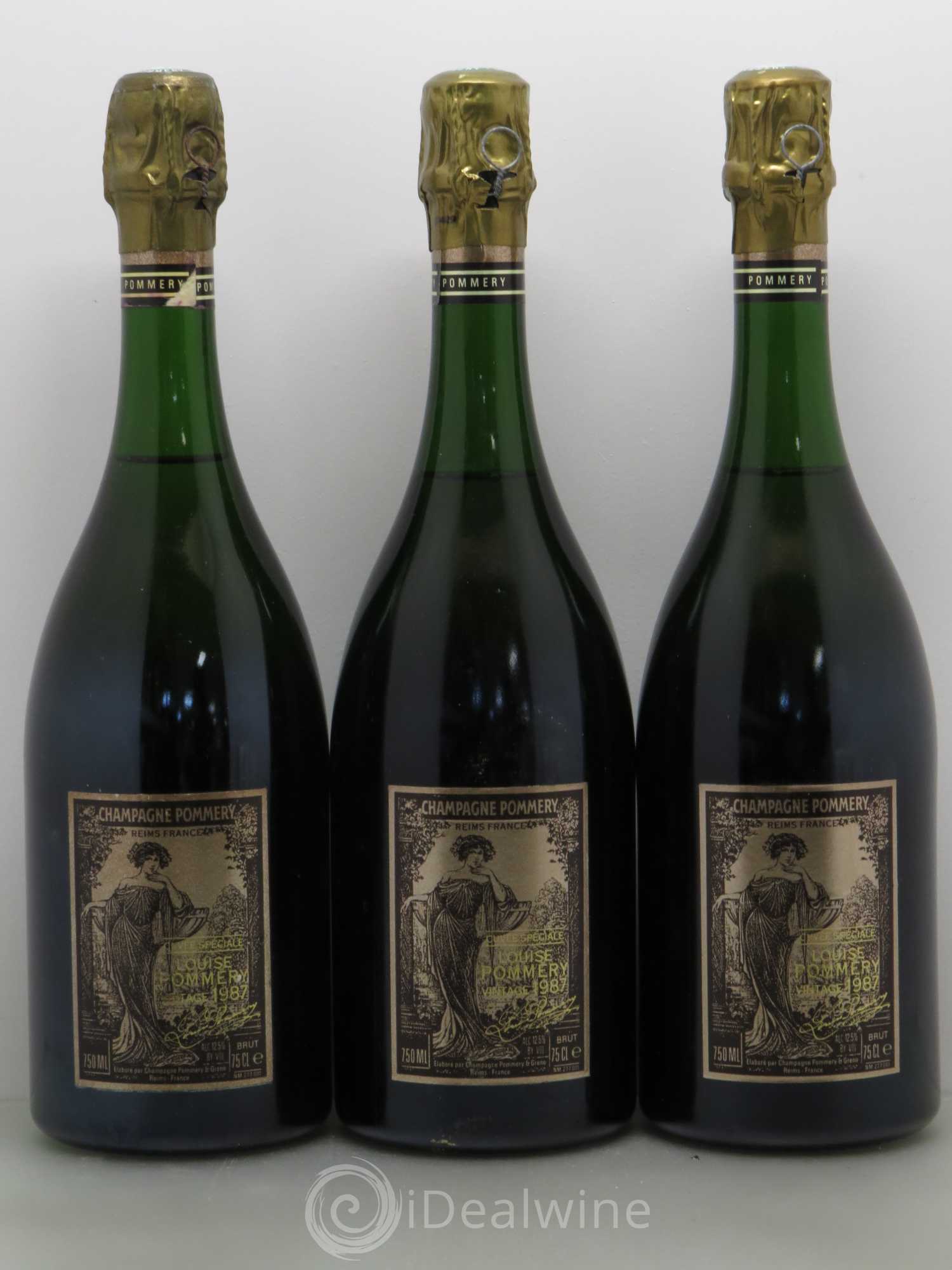 Cuvée Louise Pommery 1987 - Lot de 3 bouteilles - 0