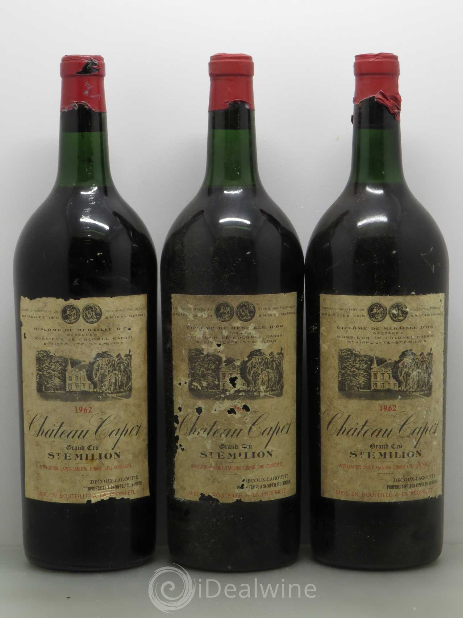 Saint-Émilion Château Capet (sans prix de réserve) 1962 - Posten von 3 Magnum - 0