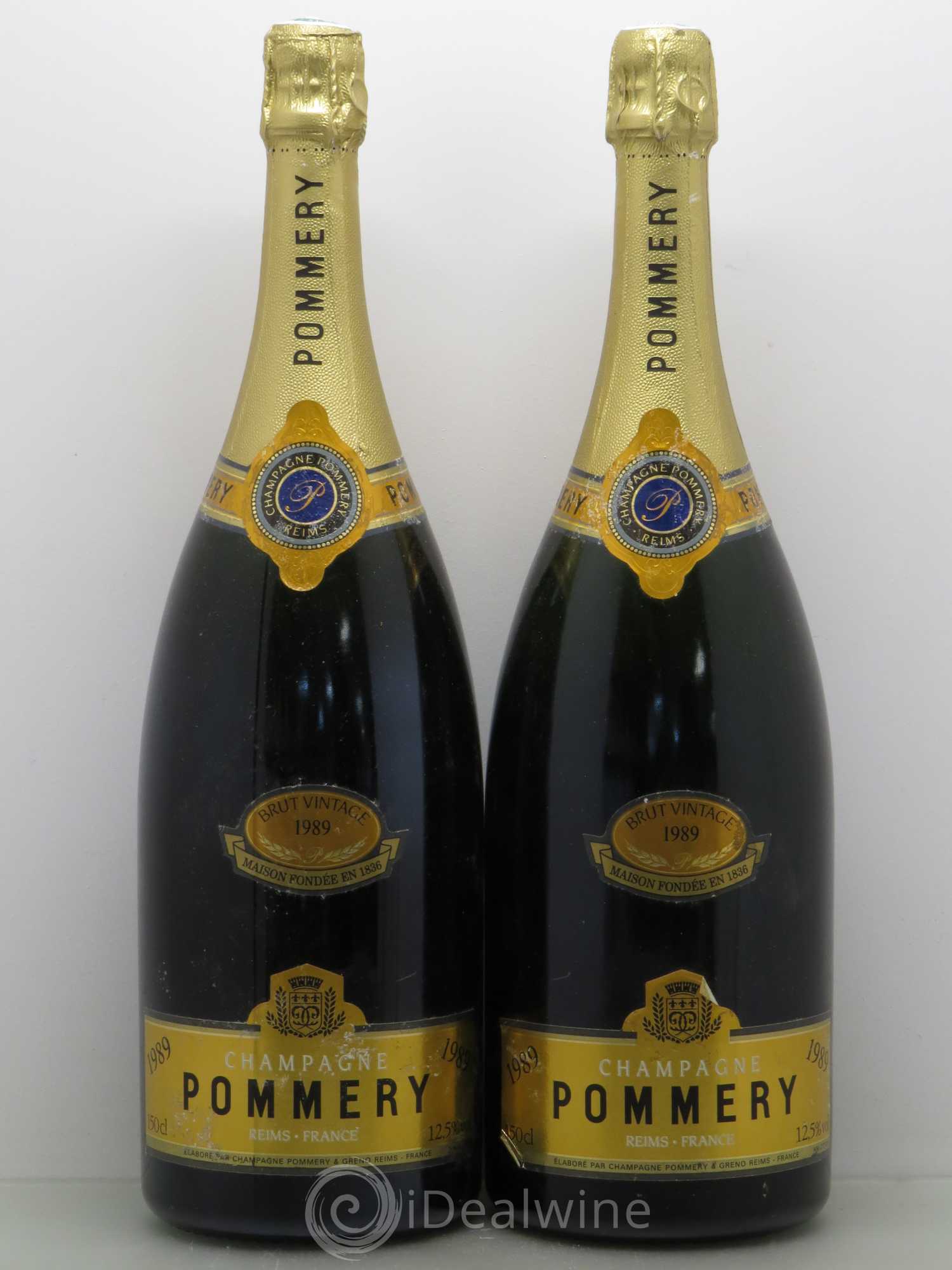 Brut Pommery 1989 - Lot de 2 magnums - 0