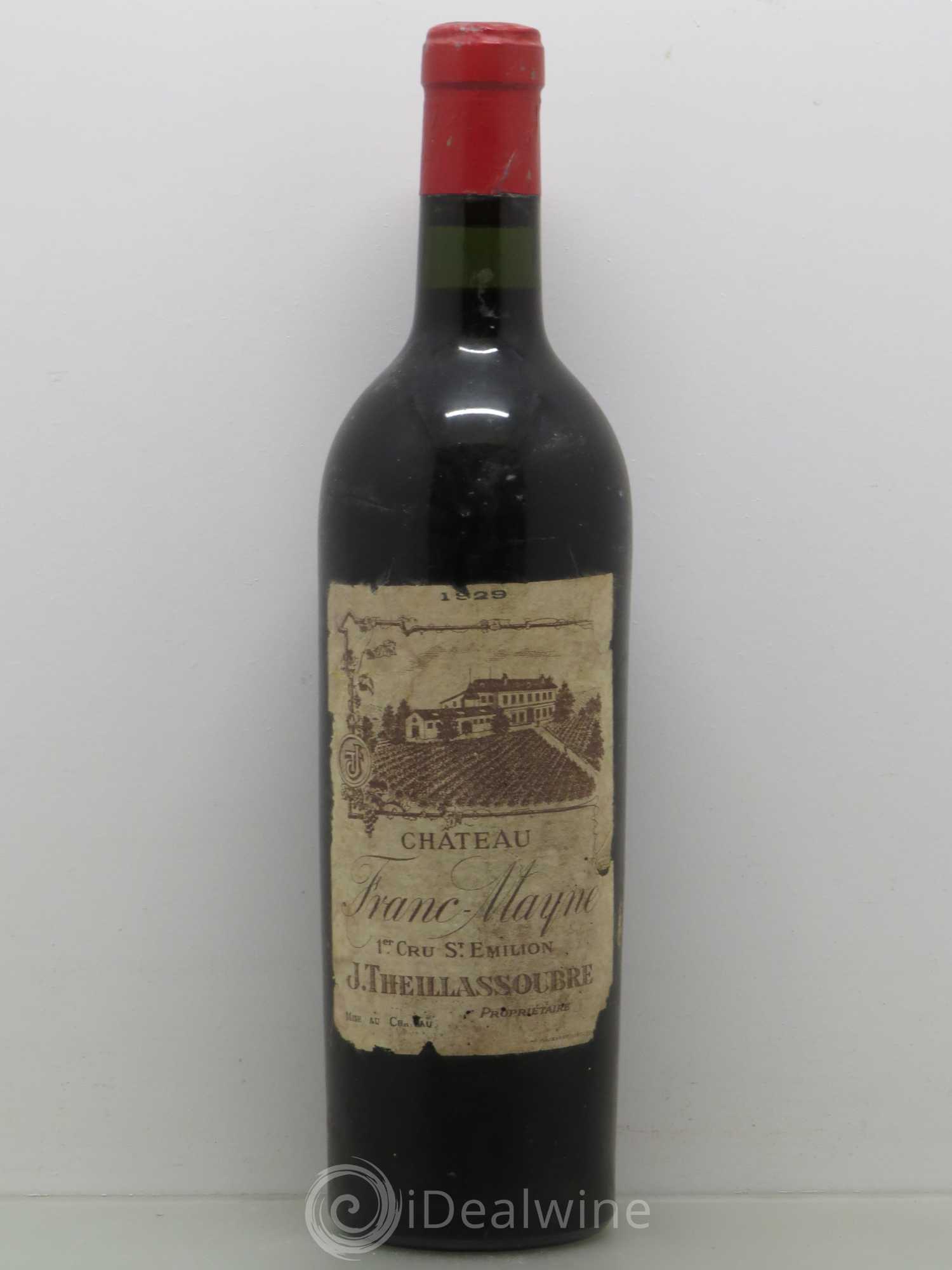 Château Franc Mayne Grand Cru Classé 1929 - Lot de 1 bouteille - 0