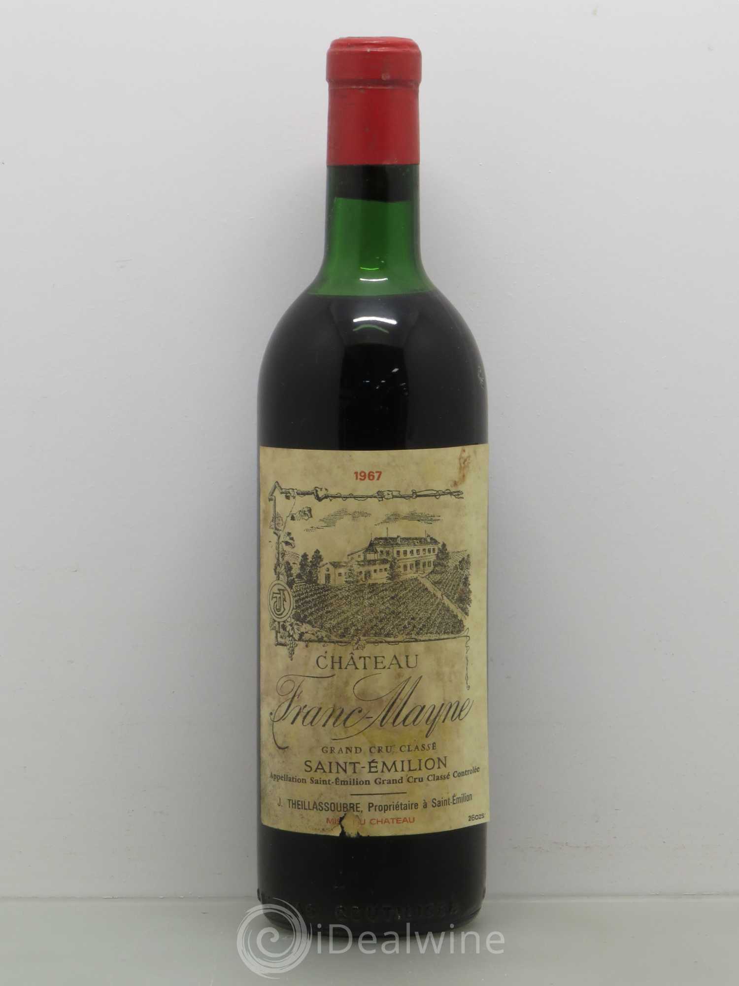 Château Franc Mayne Grand Cru Classé 1967 - Lot de 1 bouteille - 0