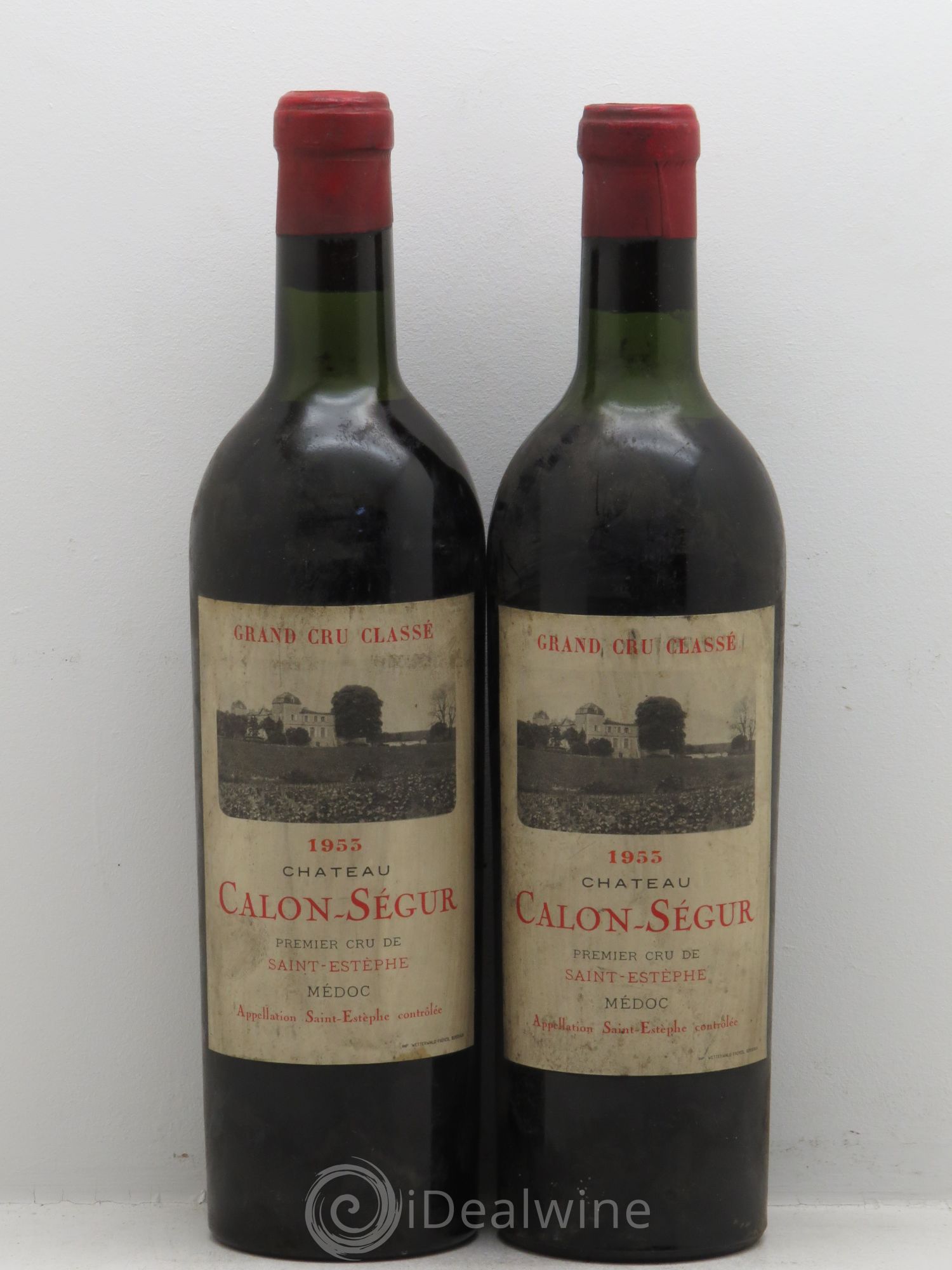 Château Calon Ségur 3ème Grand Cru Classé Mise Négoce 1953 - Lot de 2 bouteilles - 0