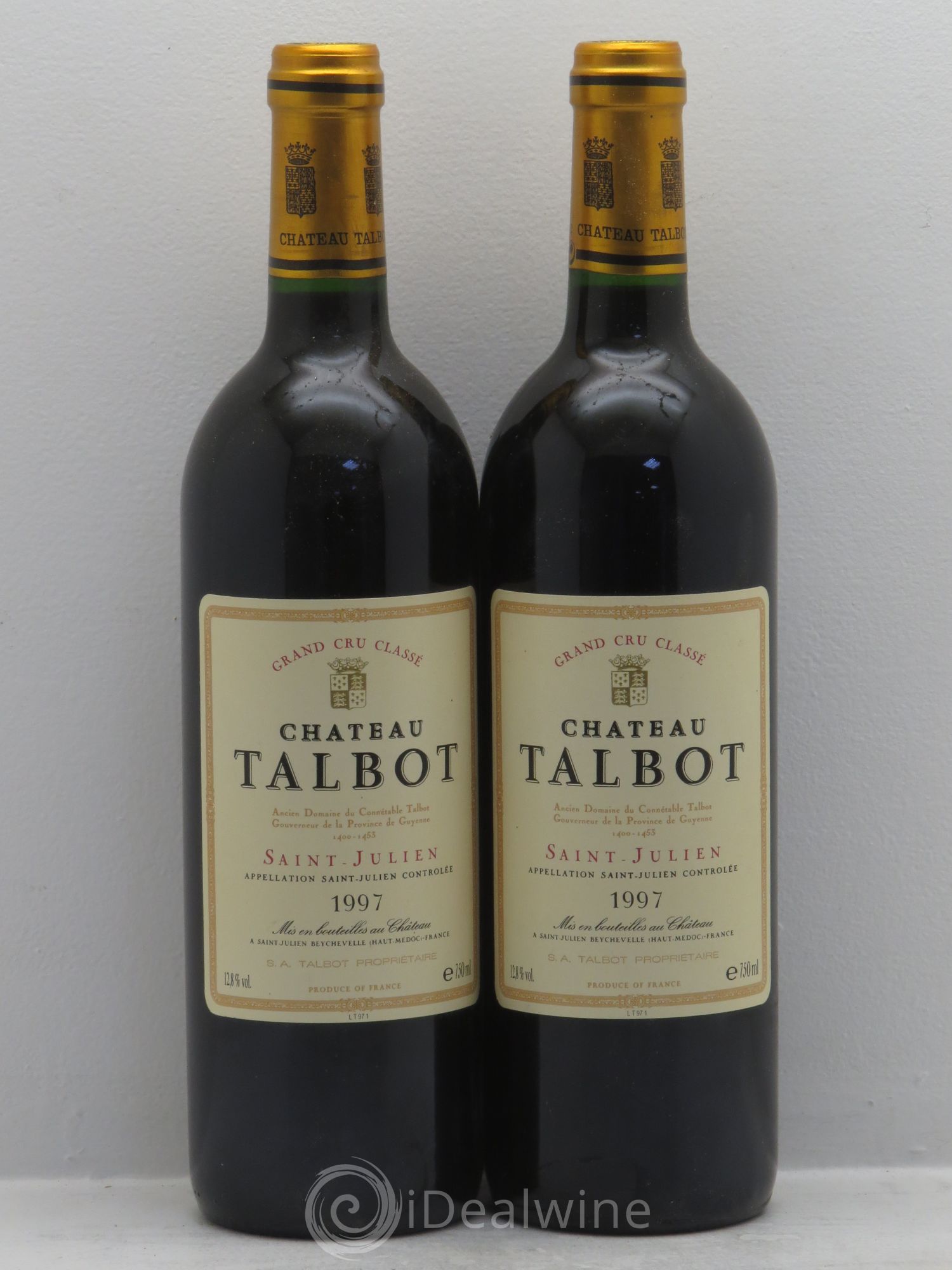 Château Talbot 4ème Grand Cru Classé 1997 - Lot de 2 bouteilles - 0