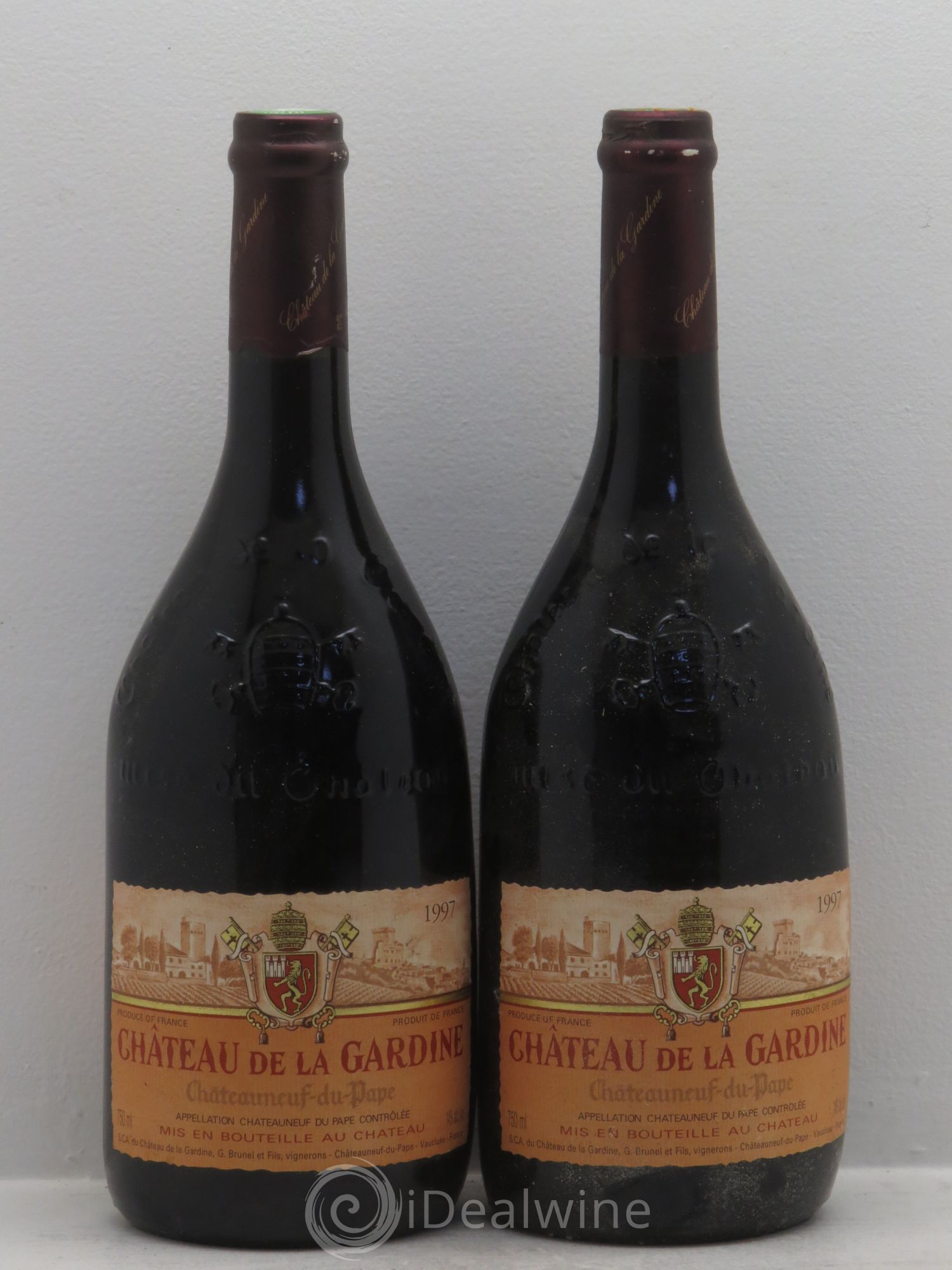 Châteauneuf-du-Pape Château de La Gardine Famille Brunel 1997 - Lot de 2 bouteilles - 0