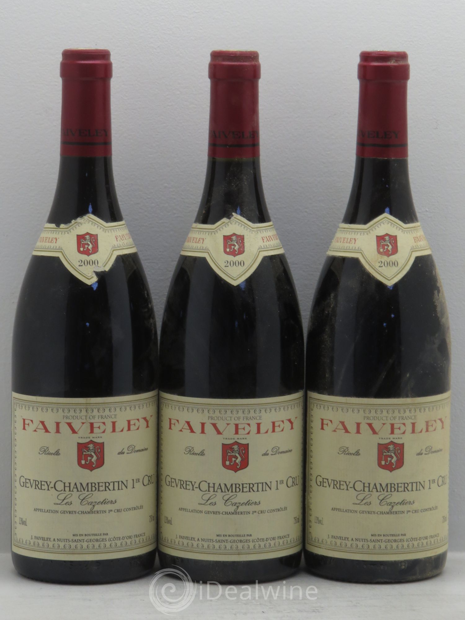 Gevrey-Chambertin 1er Cru Les Cazetiers Faiveley 2000 - Lot de 3 bouteilles - 0