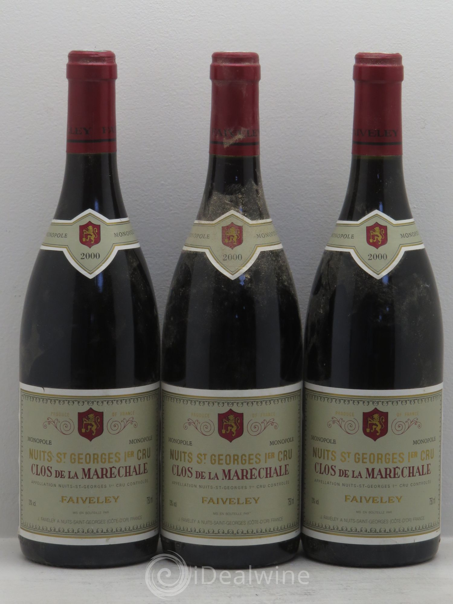 Nuits-Saint-Georges 1er Cru Clos de La Maréchale Jacques-Frédéric Mugnier 2000 - Lot de 3 bouteilles - 0