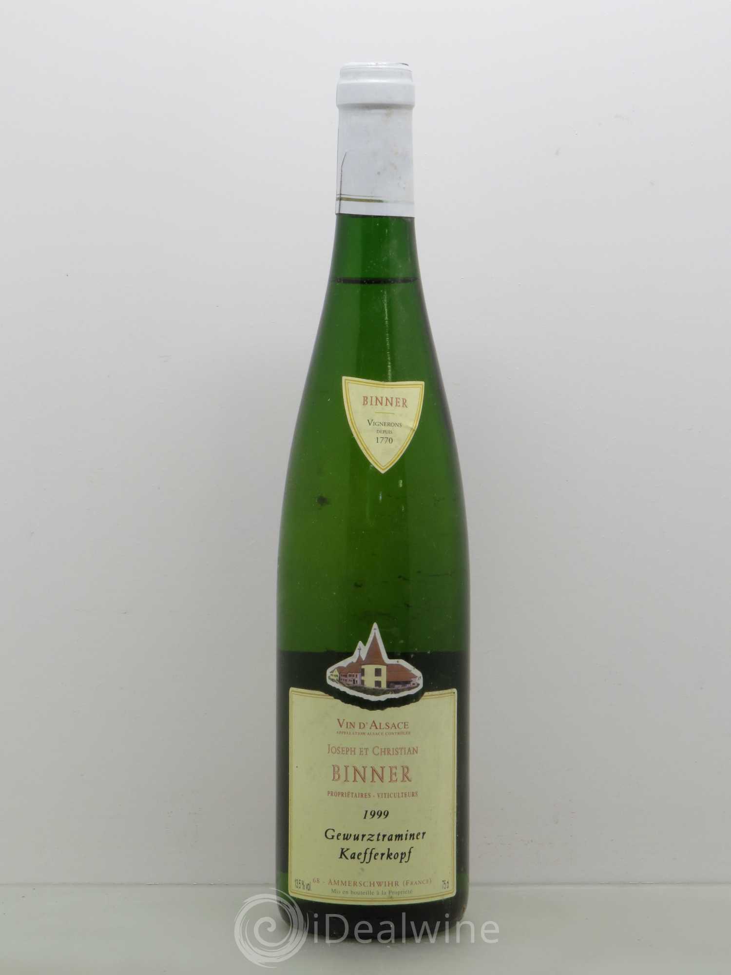 Gewurztraminer Käfferkopf Binner (sans prix de réserve) 1999 - Posten von 1 Flasche - 0