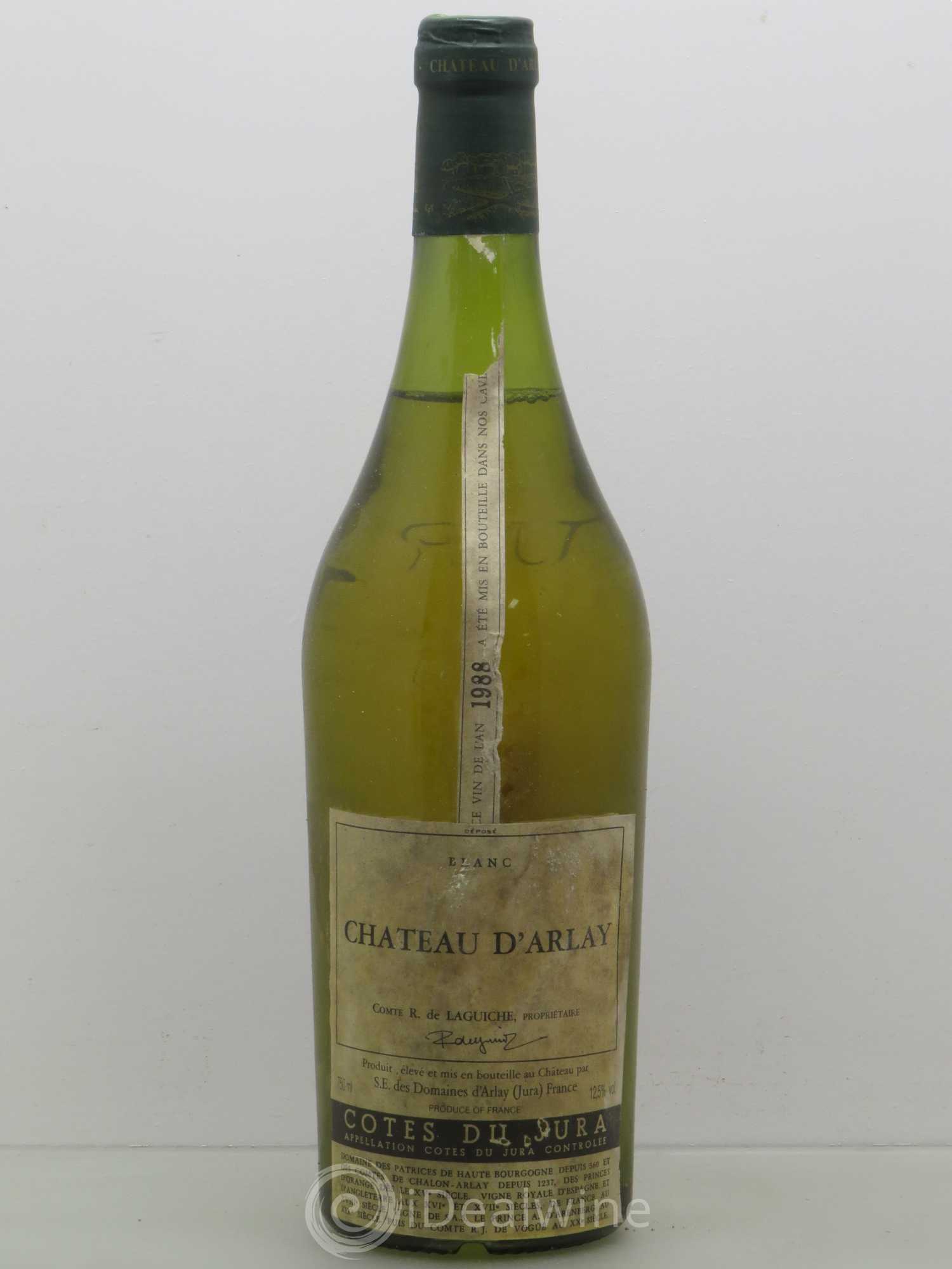 Côtes du Jura Blanc Tradition Château d'Arlay 1988 - Lot de 1 bouteille - 0