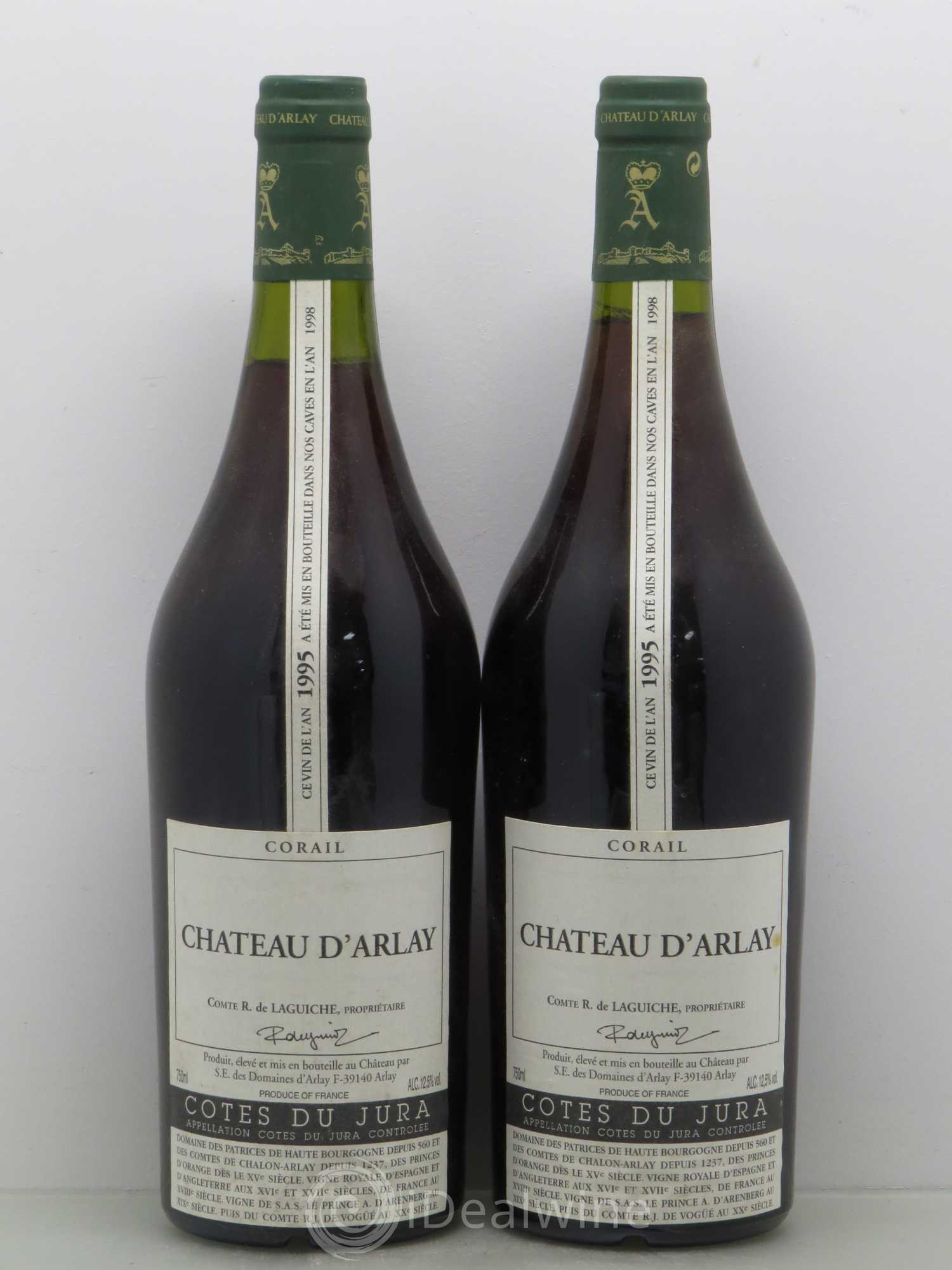 Côtes du Jura Corail Château d'Arlay 1995 - Lot de 2 bouteilles - 0