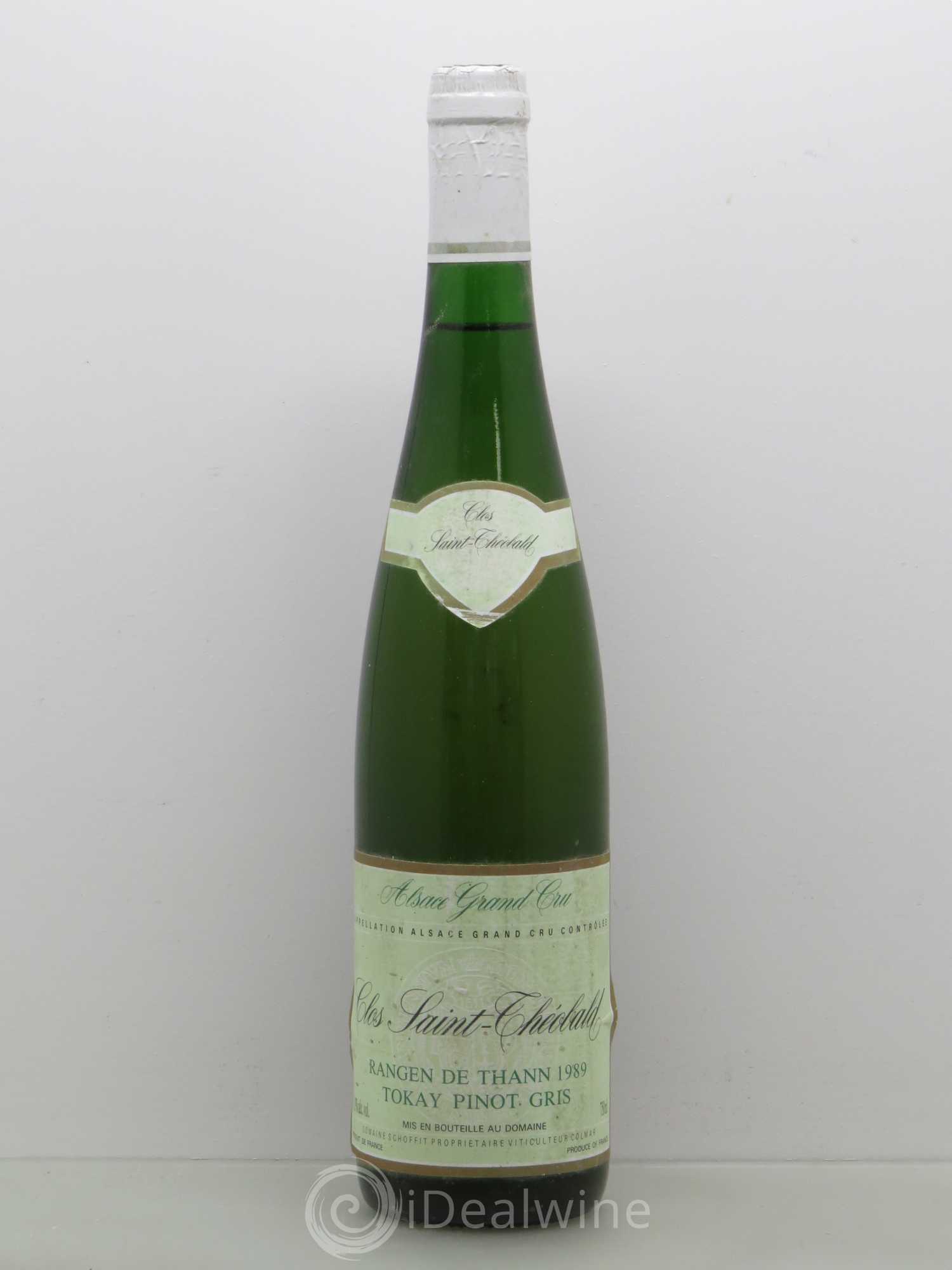 Pinot Gris (Tokay) Grand Cru Alsace Grand Cru - Rangen De Thann Clos Saint Theobald Domaine Schoffit 1989 - Posten von 1 Flasche - 0