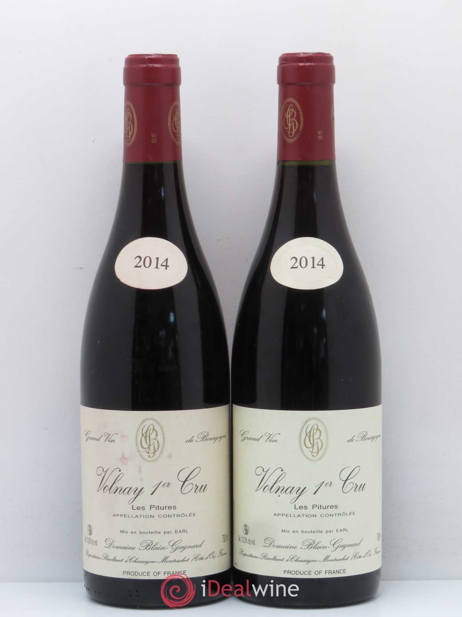 Volnay 1er Cru Pitures Blain Gagnard 2014 - Posten von 2 Flaschen - 0