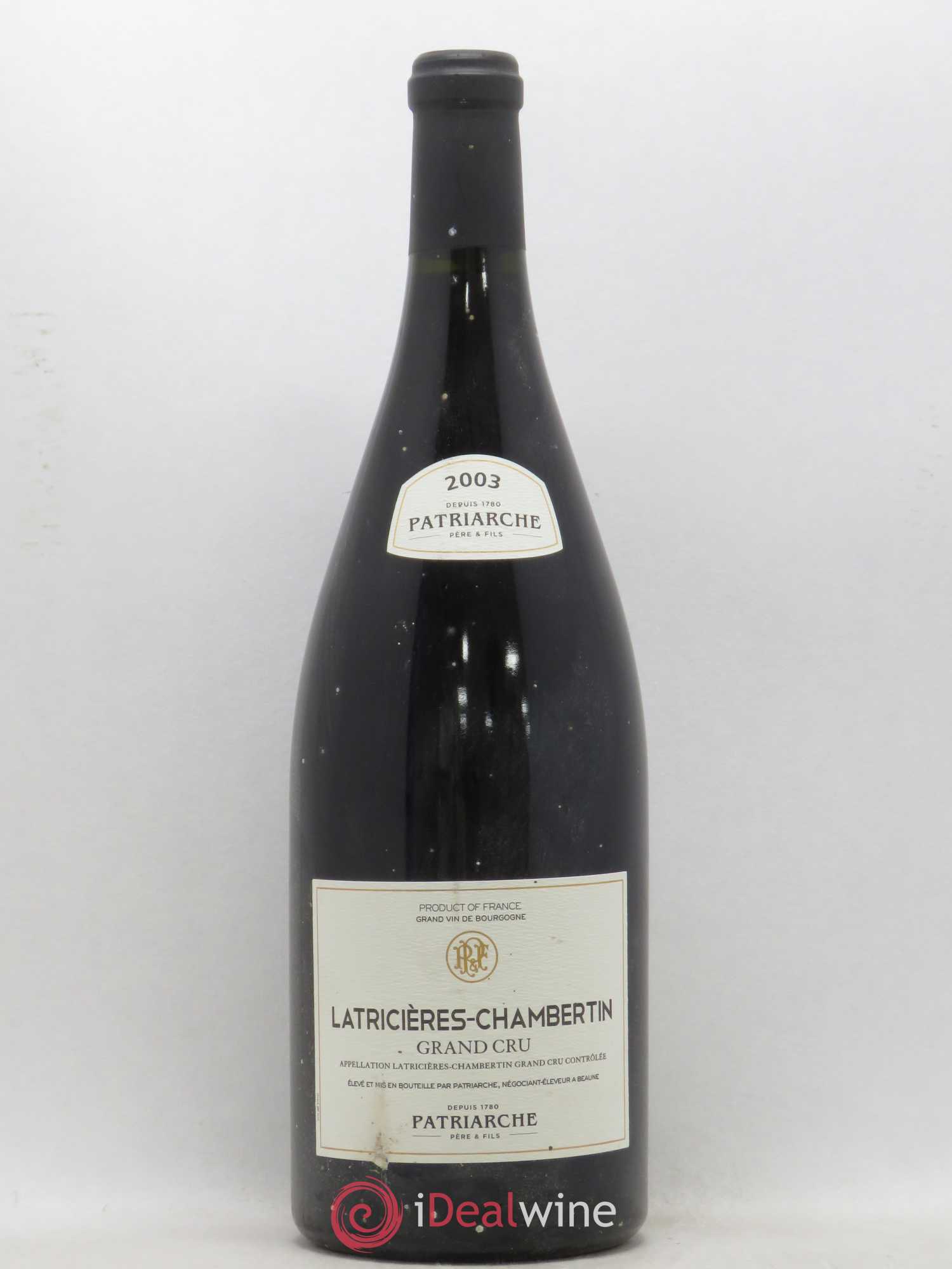 Latricières-Chambertin Grand Cru Patriarche 2003 - Lot de 1 magnum - 0