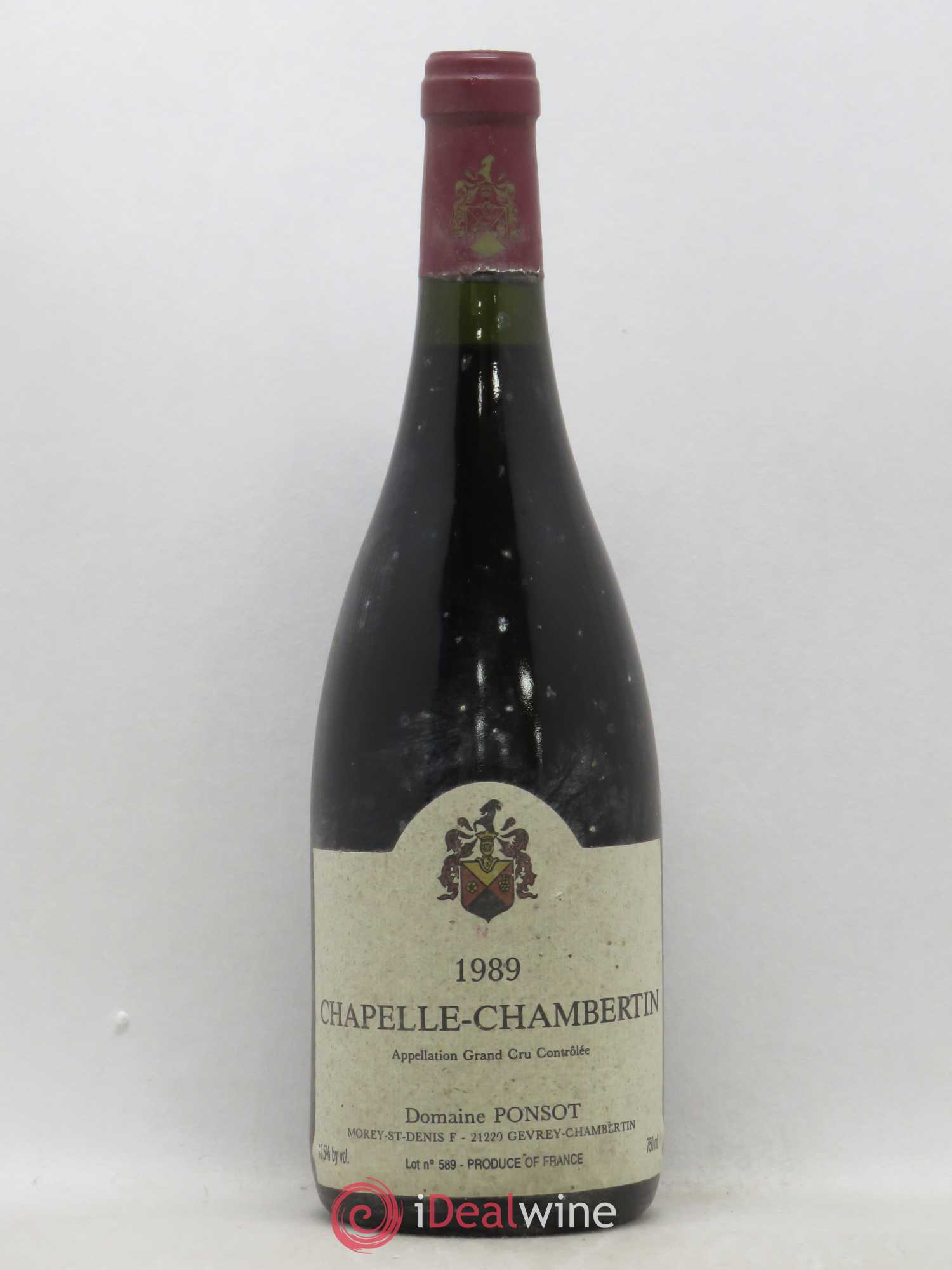 Chapelle-Chambertin Grand Cru Ponsot (Domaine) 1989 - Lot de 1 bouteille - 0