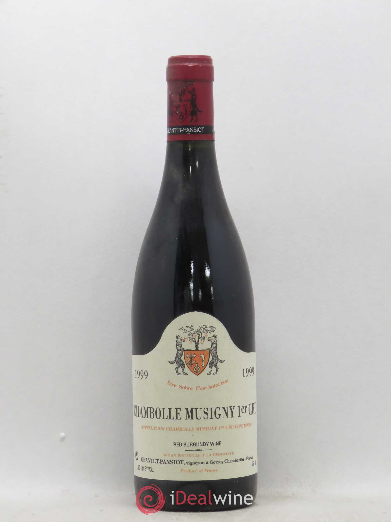 Chambolle-Musigny 1er Cru Geantet-Pansiot 1999 - Lot de 1 bouteille - 0
