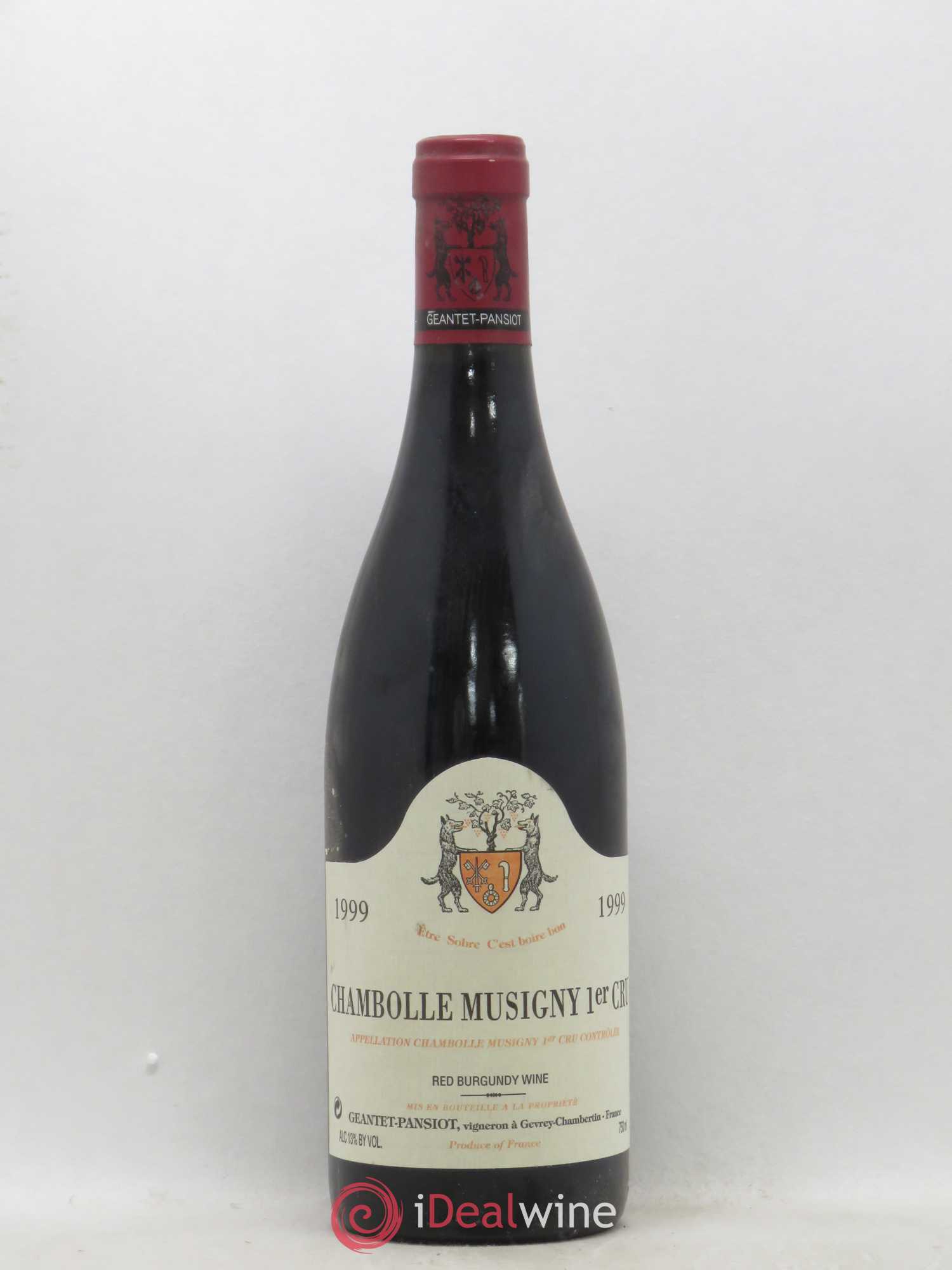 Chambolle-Musigny 1er Cru Geantet-Pansiot 1999 - Lot de 1 bouteille - 0