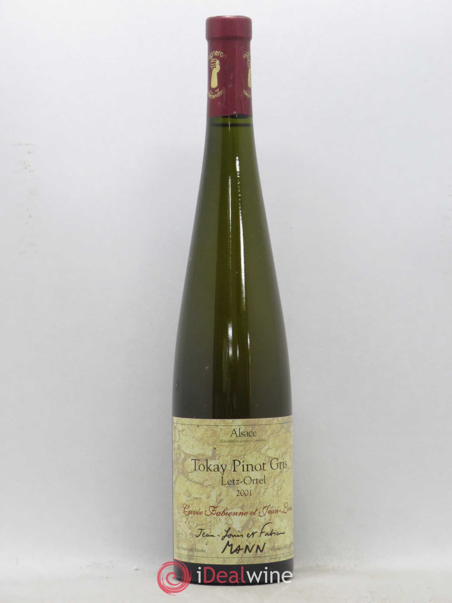 Pinot Gris Letz Ortel Jl. et F. Mann 2001 - Posten von 1 Flasche - 0