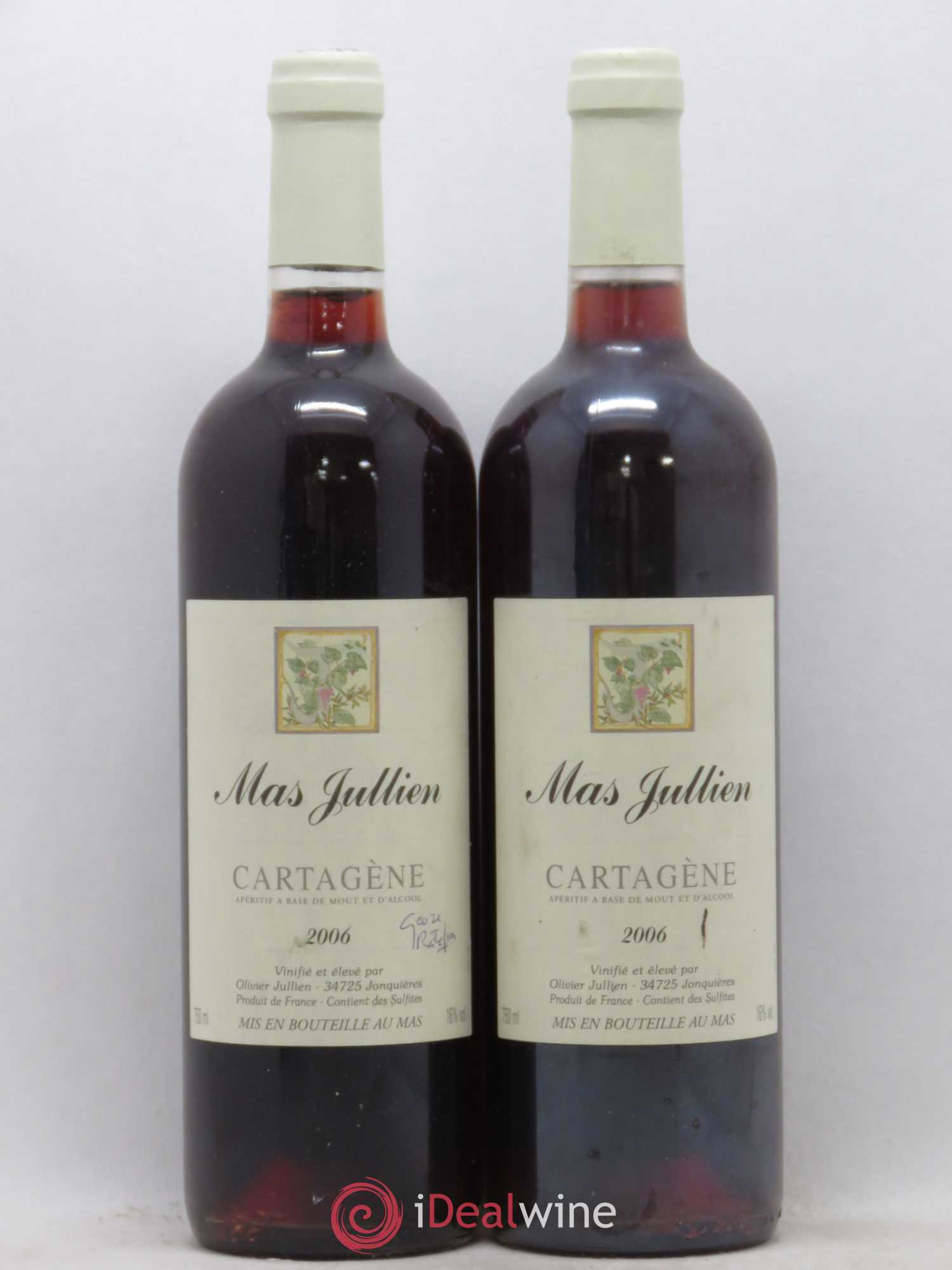 Vin de Liqueur Mas Jullien Cartagène Olivier Jullien 2006 - Lot de 2 bouteilles - 0