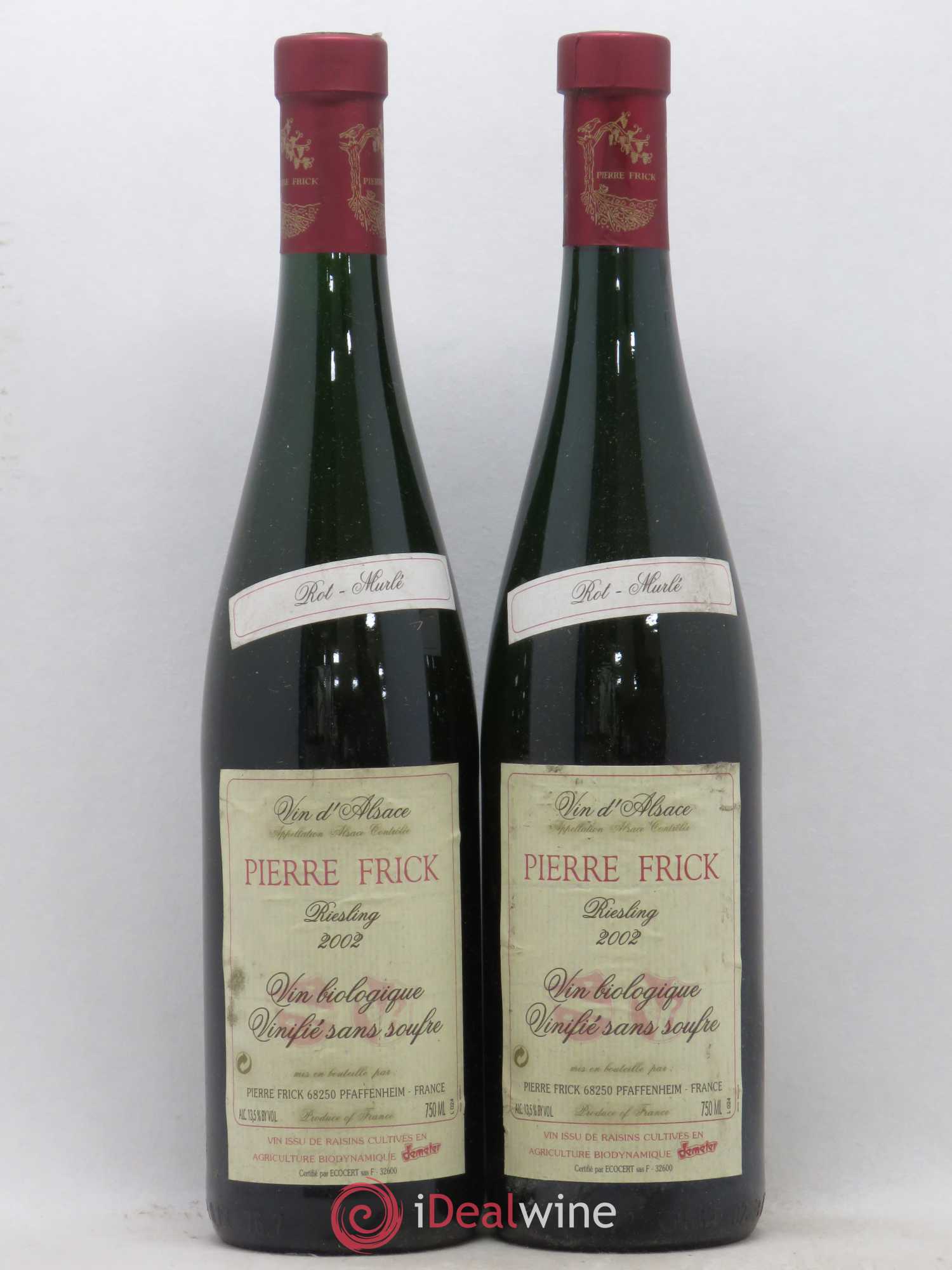 Riesling Rot-Murlé Sans Soufre Pierre Frick 2002 - Lot de 2 bouteilles - 0