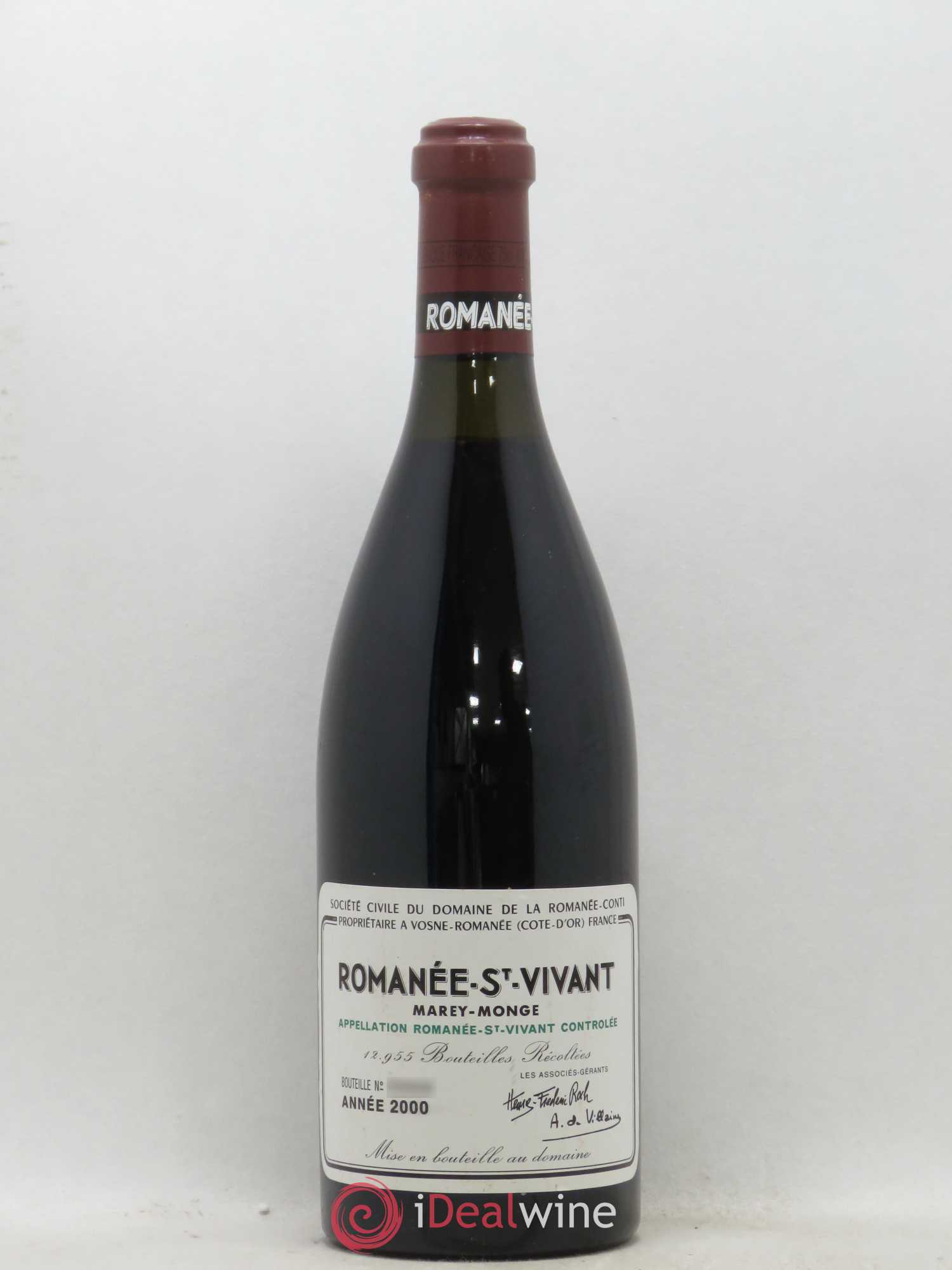 Romanée-Saint-Vivant Grand Cru Domaine de la Romanée-Conti 2000 - Lot de 1 bouteille - 0