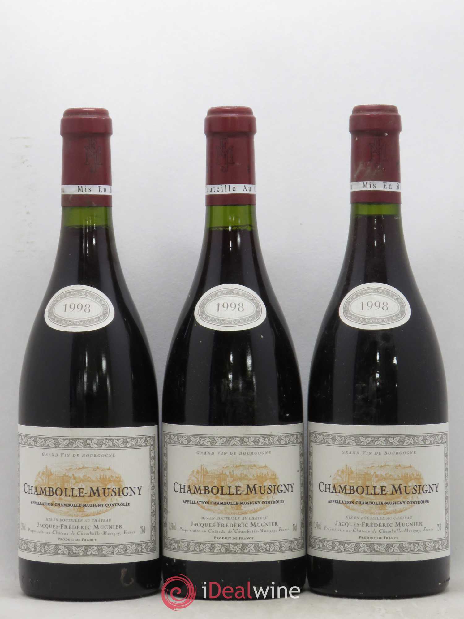 Chambolle-Musigny Jacques-Frédéric Mugnier 1998 - Lot de 3 bouteilles - 0